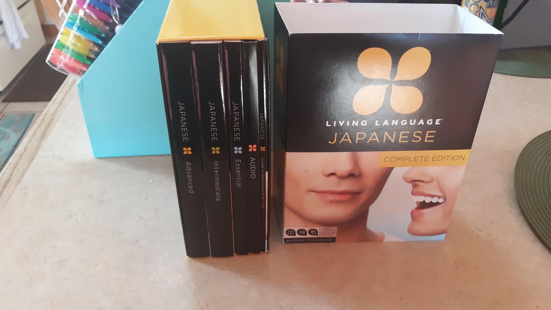Living Language Japanese, Complete Edition: Beginner through advanced course, including 3 coursebooks, 9 audio CDs, Japanese reading & writing guide, and free online learning customer photo 1