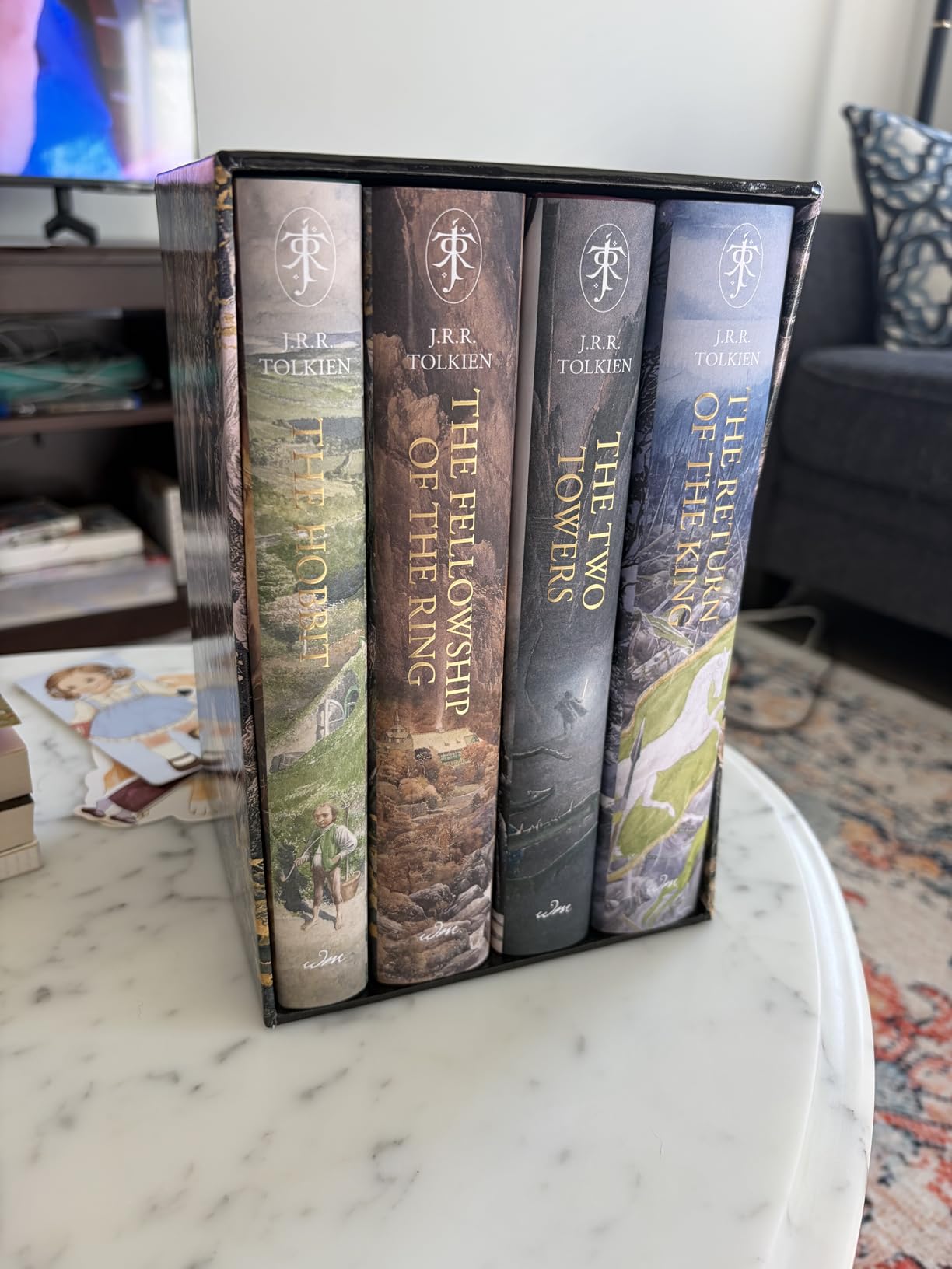 J.R.R. Tolkien 4-Book Boxed Set: The Hobbit and The Lord of the Rings: The Hobbit, The Fellowship of the Ring, The Two Towers, The Return of the King customer photo 2