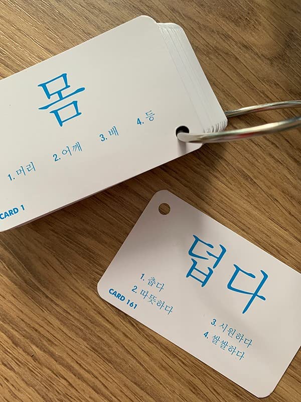 Korean Flash Cards Kit: Learn 1,000 Basic Korean Words and Phrases Quickly and Easily! (Hangul & Romanized Forms) Downloadable Audio Included customer photo 2