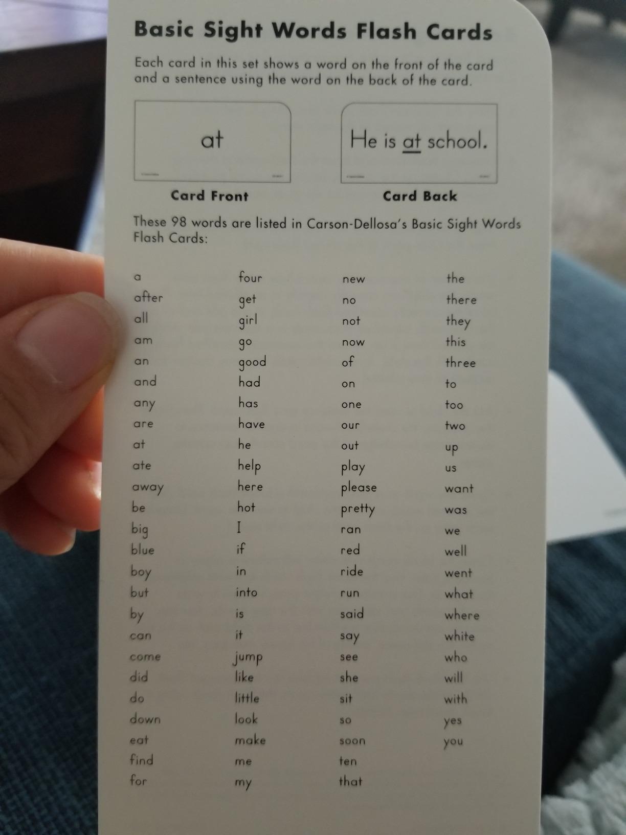 Carson Dellosa 102 Basic Sight Words Flash Cards Kindergarten, Flashcards for Kids Ages 6 and Up, Phonics and Vocabulary Kindergarten Learning Activities customer photo 2
