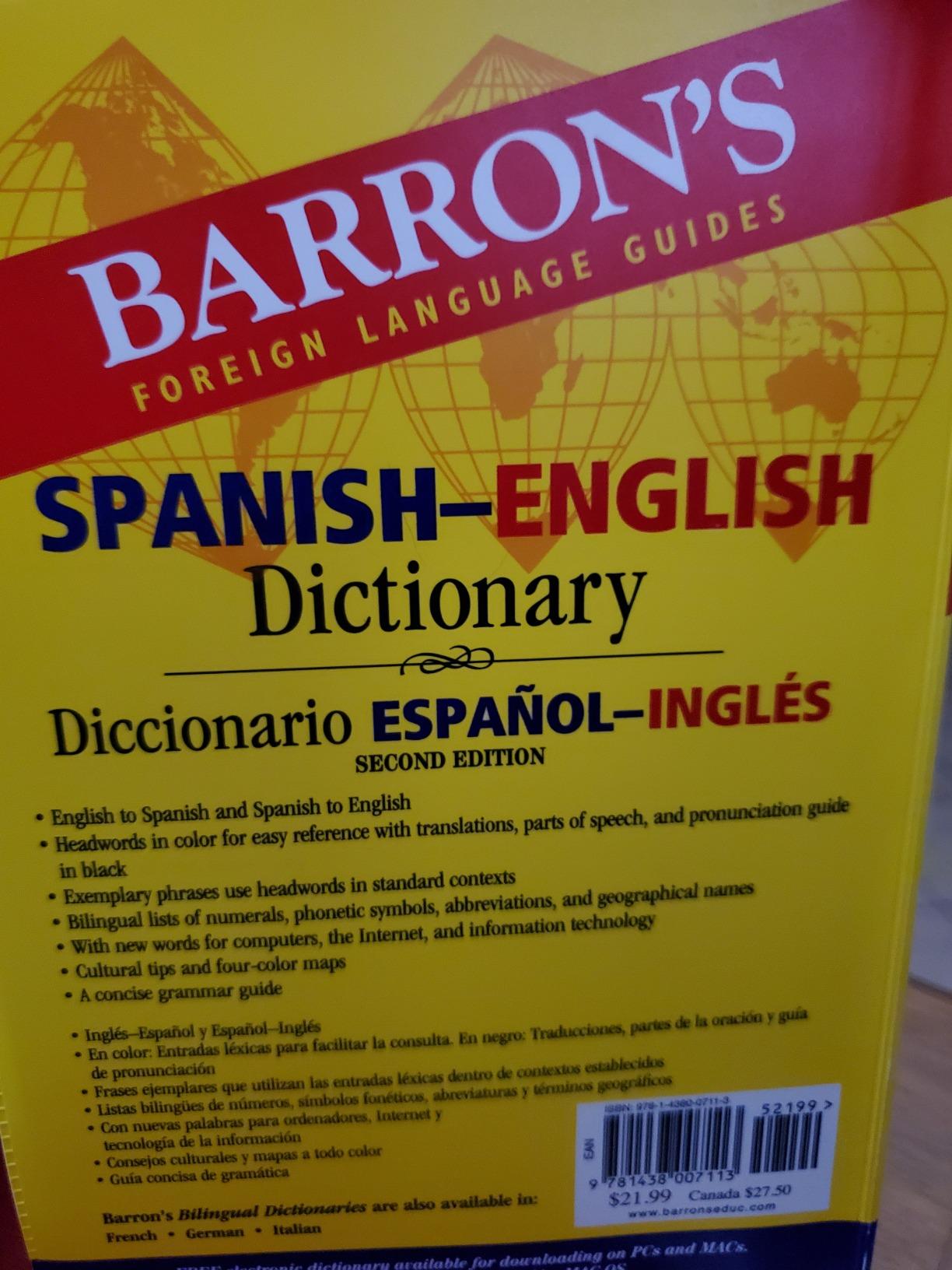 Spanish-English Dictionary (Barron's Bilingual Dictionaries) customer photo 2