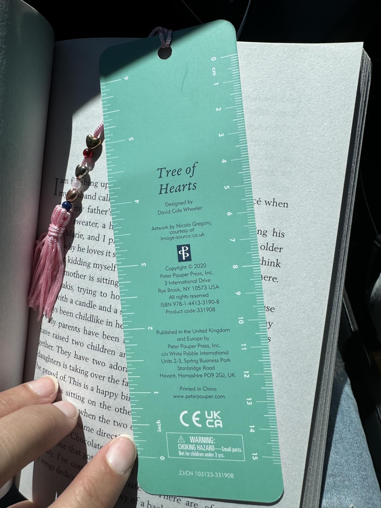 Tree of Hearts Beaded Bookmark, Cardstock customer photo 1