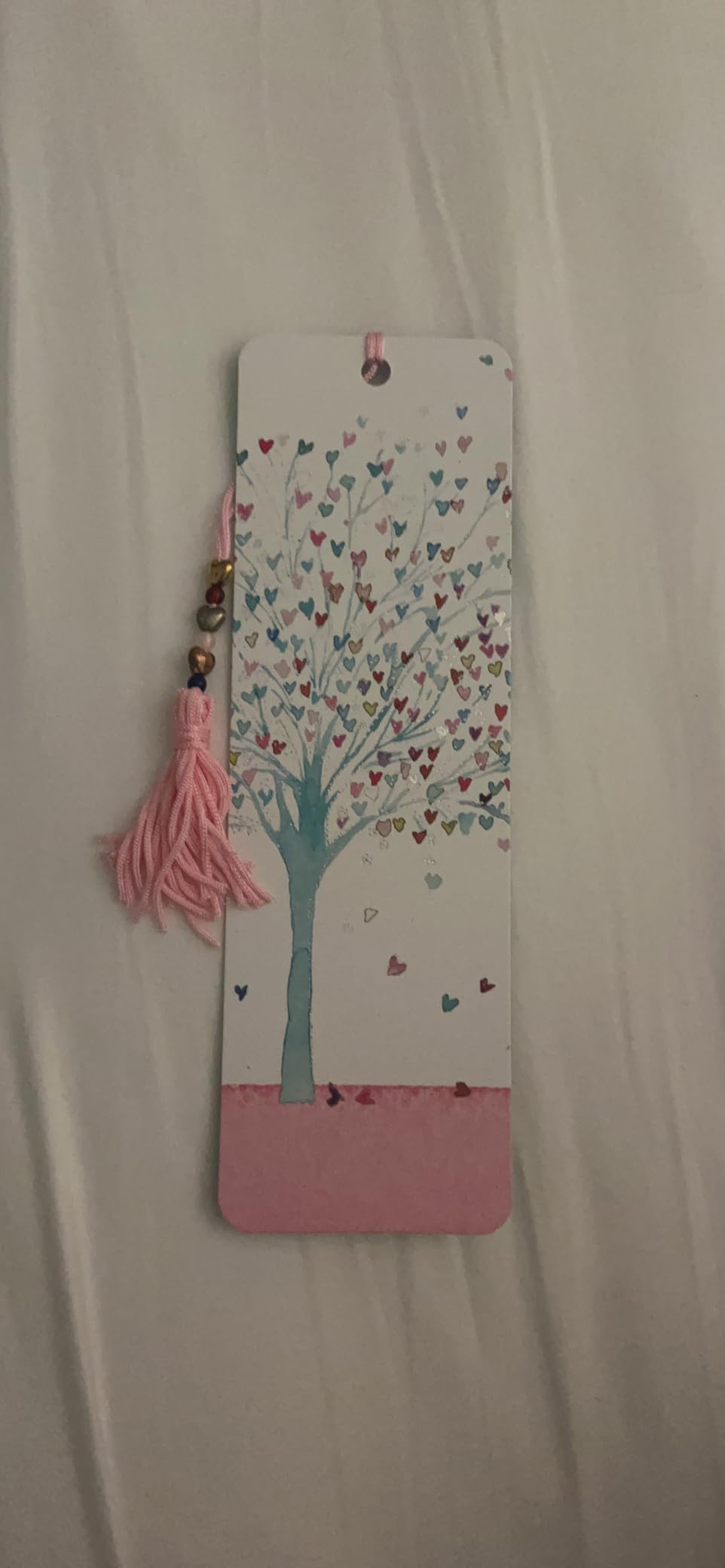 Tree of Hearts Beaded Bookmark, Cardstock customer photo 2