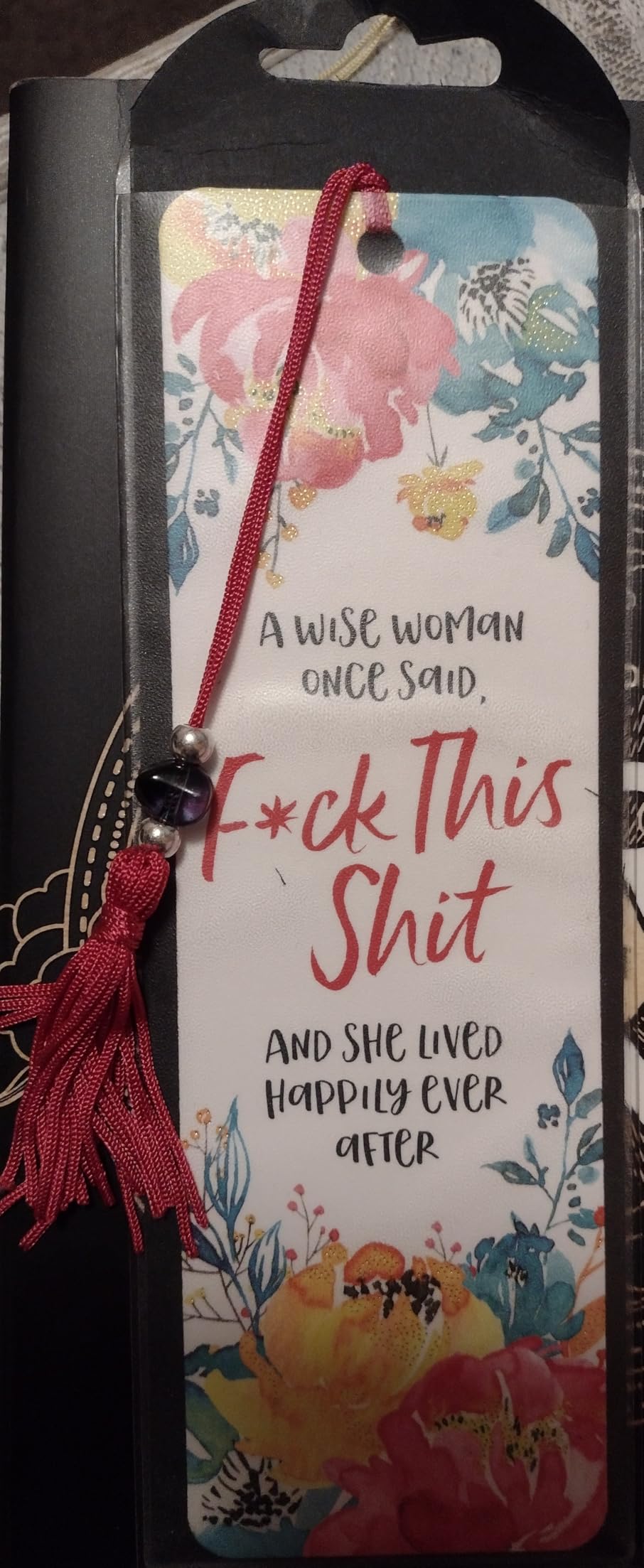 A Wise Woman Once Said Beaded Cardstock Bookmark customer photo 2