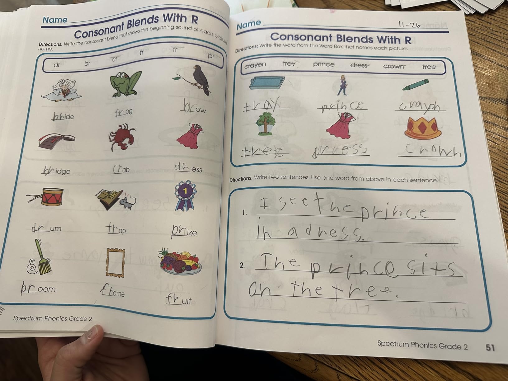Spectrum Phonics Grade 2 Workbook, Blends, Consonants, Vowel Sounds and Pairs, Letters, Words, and Sentence Writing Practice, Classroom or Homeschool Curriculum customer photo 1