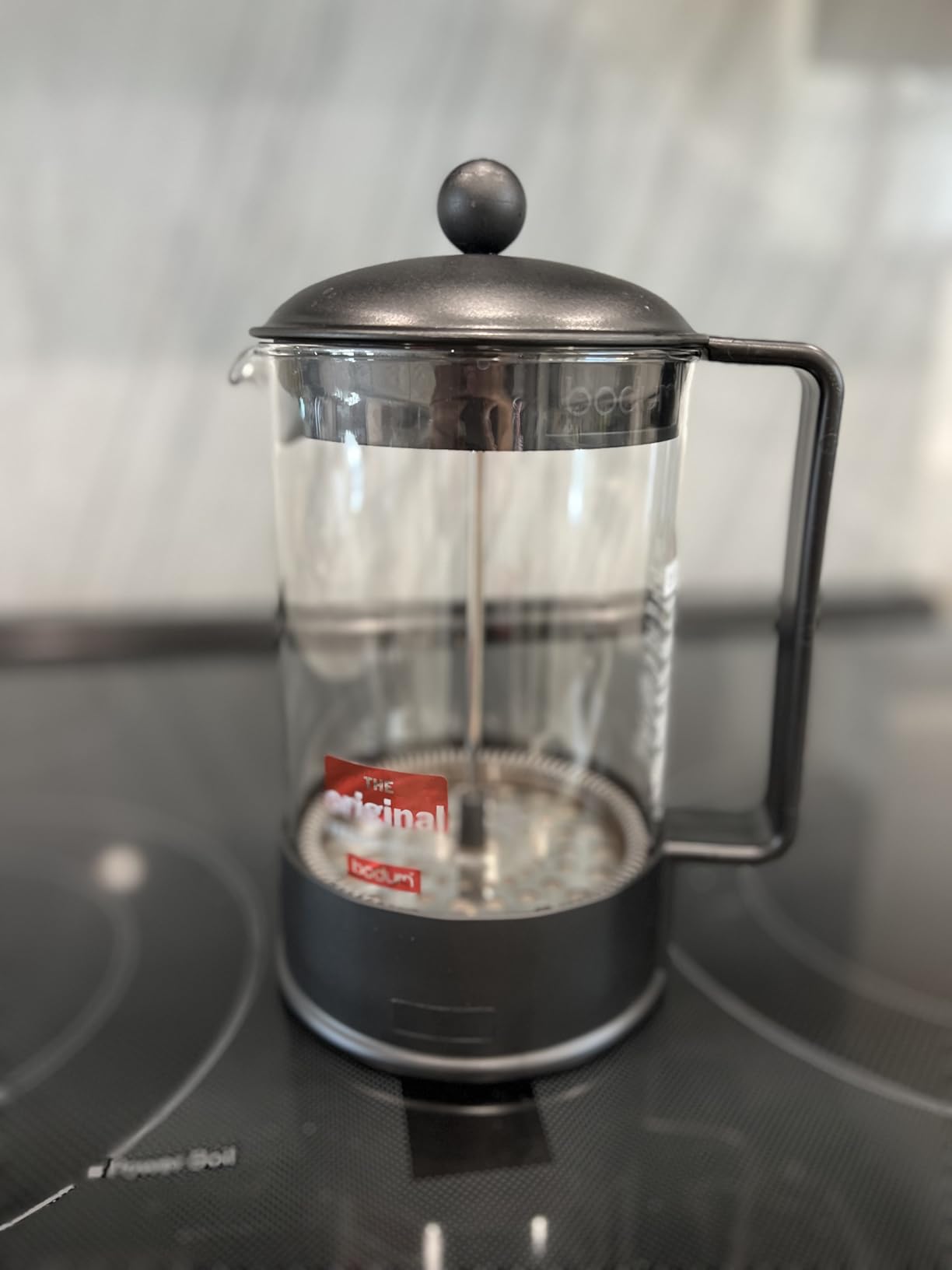 Bodum 34oz Brazil French Press Coffee Maker, High-Heat Borosilicate Glass, Black - Made in Portugal customer photo 2