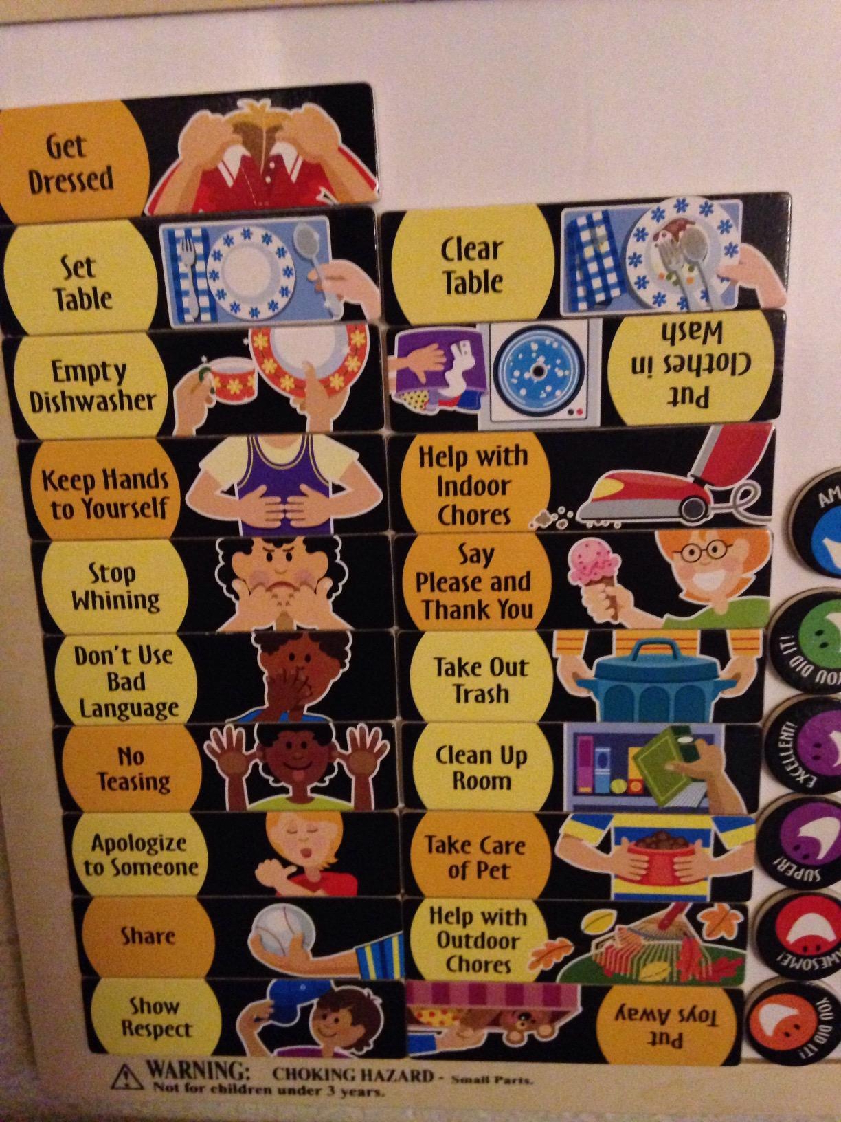 Melissa & Doug Deluxe Wooden Magnetic Responsibility Chart with 90 Magnets customer photo 1