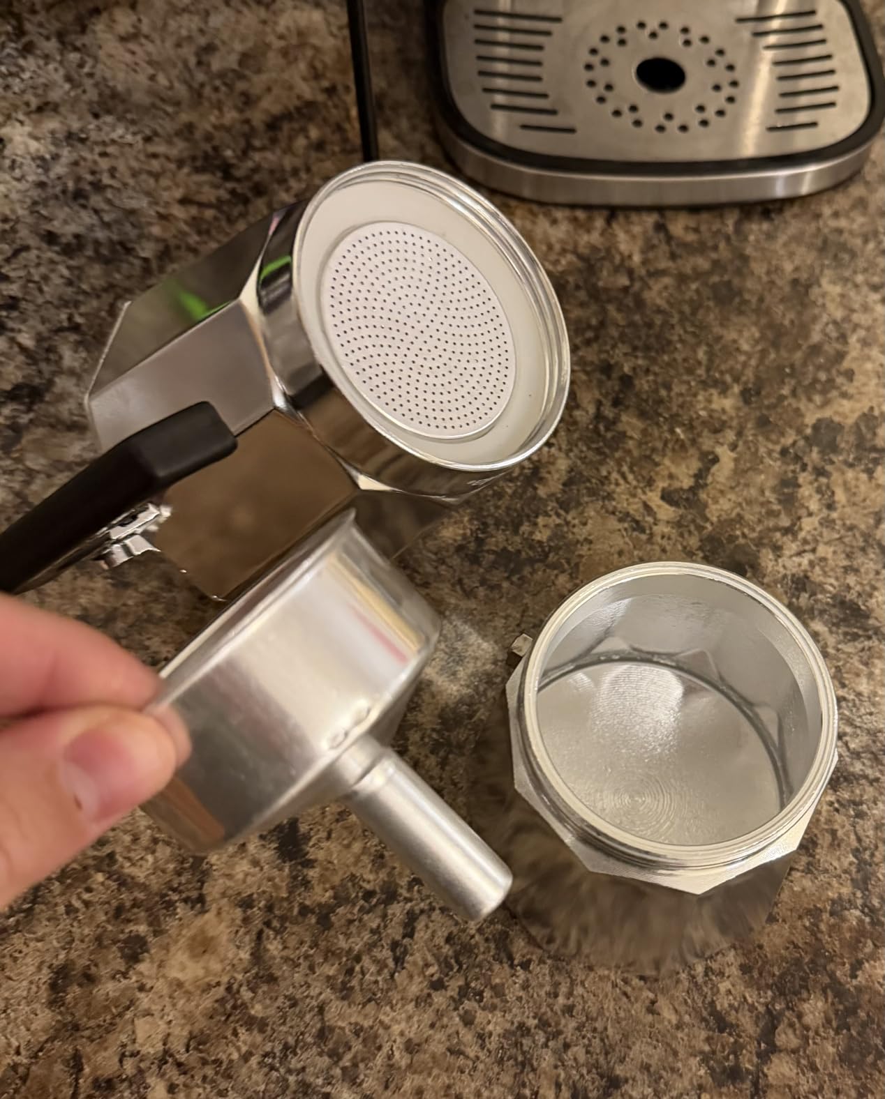 Primula Classic Stovetop Espresso and Coffee Maker, Moka Pot for Italian and Cuban Café Brewing, Greca Coffee Maker, Cafeteras, 6 Espresso Cups, Silver customer photo 2