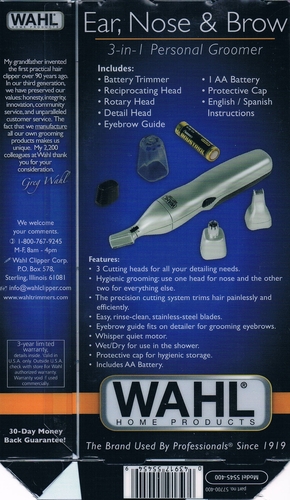 Wahl Battery Men’s Nose Hair Trimmer - Eyebrows, Neckline, Nose & Ear Hair customer photo 2