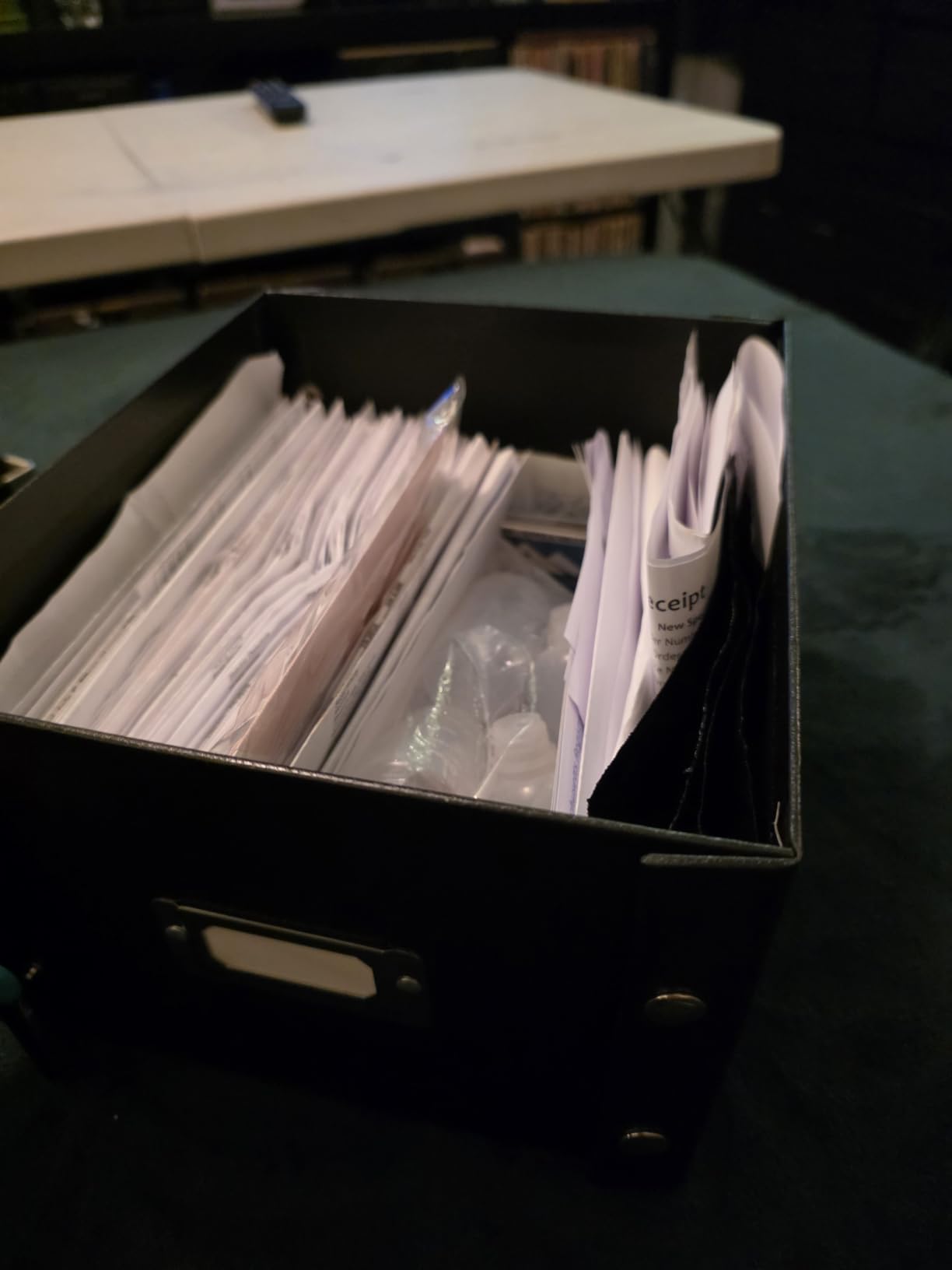 Snap-N-Store Index Card Holder Storage Box - Collapsible Organizer Box fits 1100 Flash Cards - Business, Recipe, or Note Card - 4 x 6, 1 Pack, Black customer photo 1