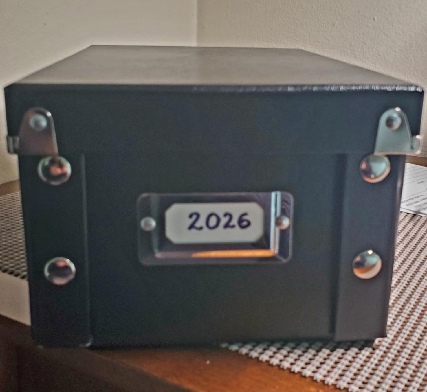 Snap-N-Store Index Card Holder Storage Box - Collapsible Organizer Box fits 1100 Flash Cards - Business, Recipe, or Note Card - 4 x 6, 1 Pack, Black customer photo 2