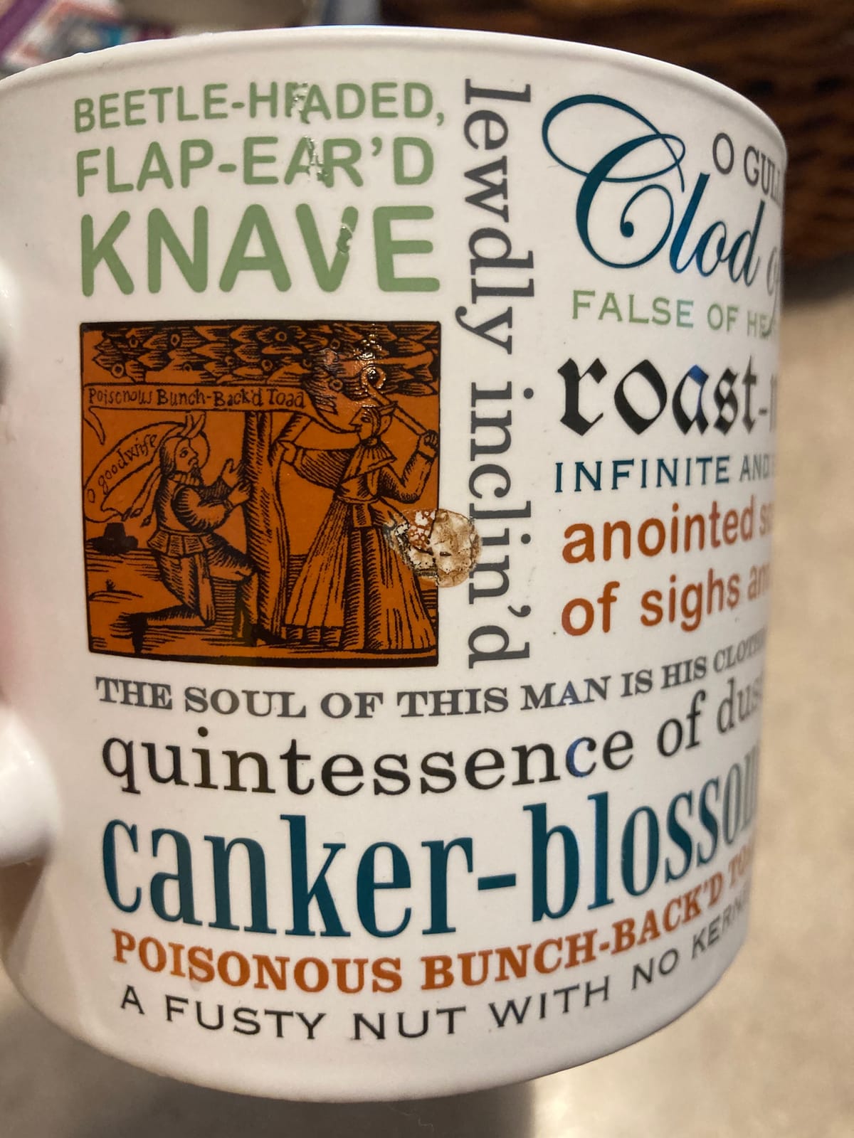 The Unemployed Philosophers Guild Shakespearean Insults Coffee Mug - Shakespeare's Wittiest and Meanest Insults - Comes in a Fun Gift Box, 14 oz. customer photo 2