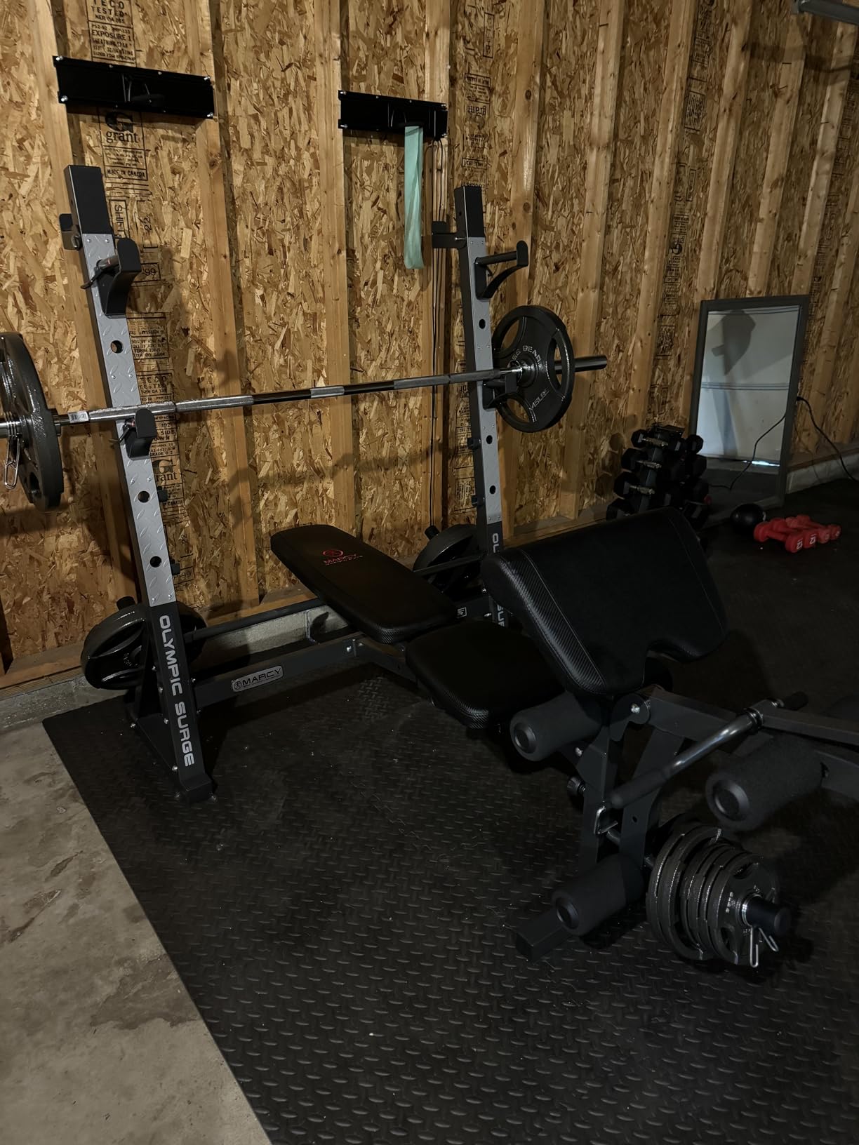 Marcy Olympic Workout Bench for Home Gym Strength Training Equipment with Preacher Curl Pad and Weight Rack Storage, White/Black customer photo 2