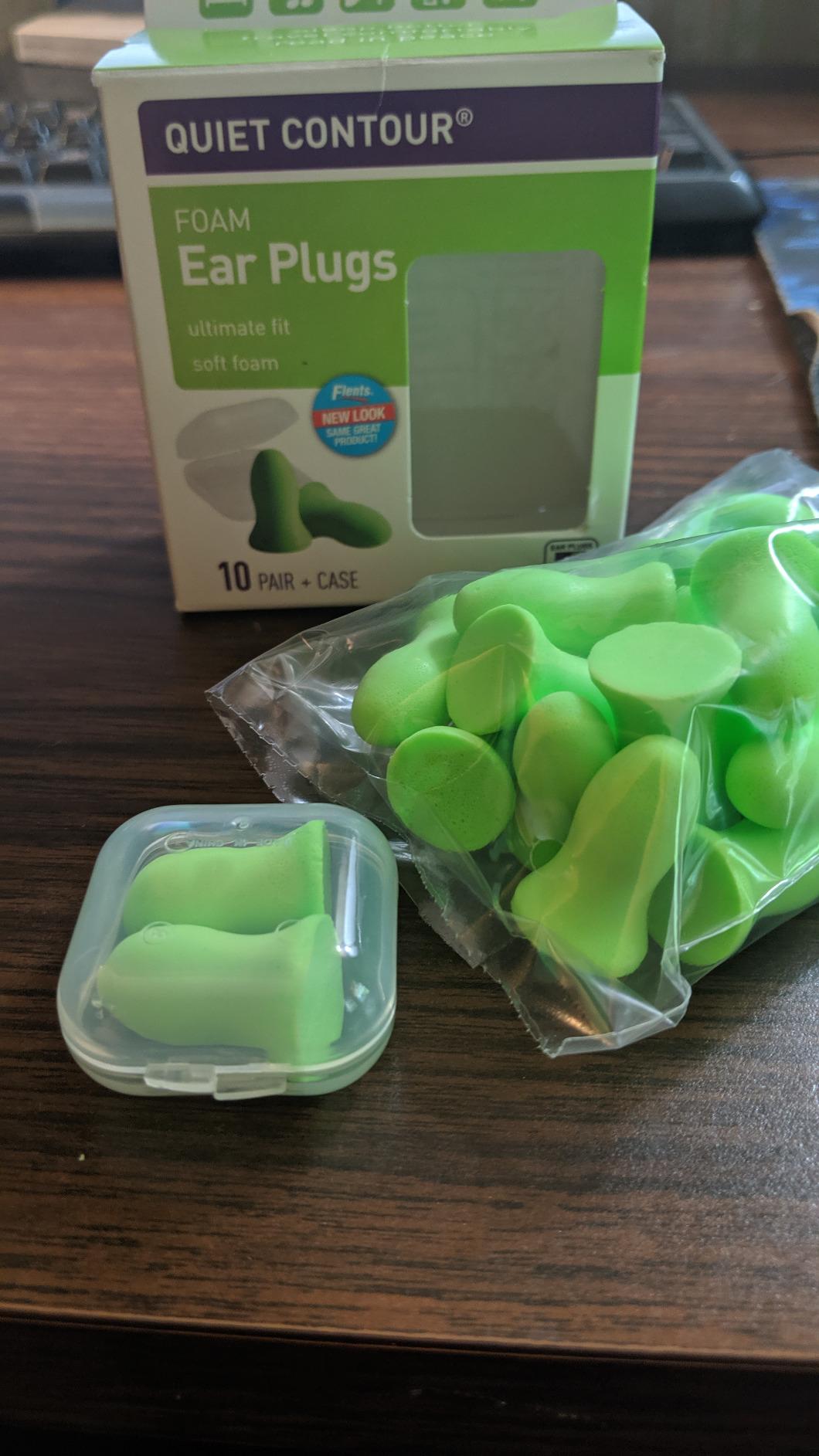 Flents Protechs Quiet Contour Foam Ear Plugs, NRR 33, 10 Pair, Green customer photo 2