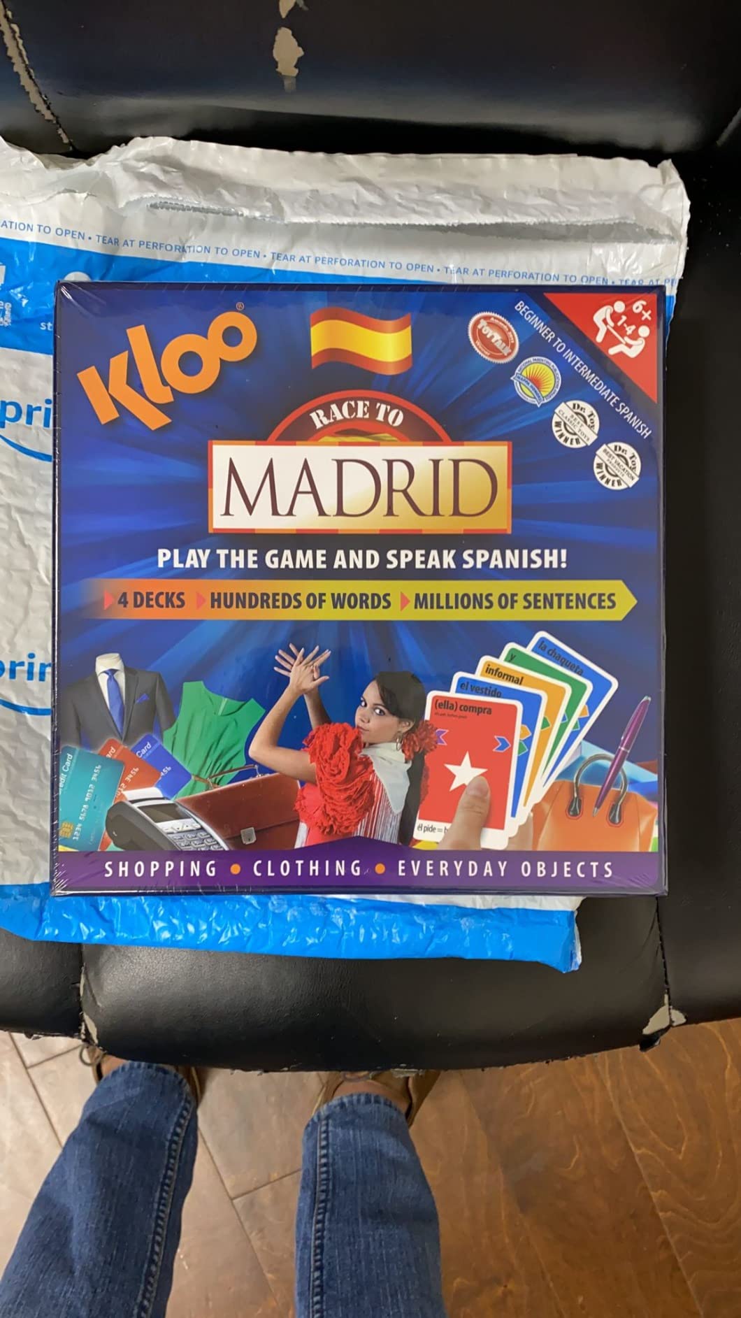 KLOO Race to Madrid | Learn Spanish Board Game | 4 Decks | 1–4 Players | Fun Spanish Learning Game for Families, Kids & Adults | Race Through Spain | Build Sentences, Tenses & Everyday Phrases customer photo 1