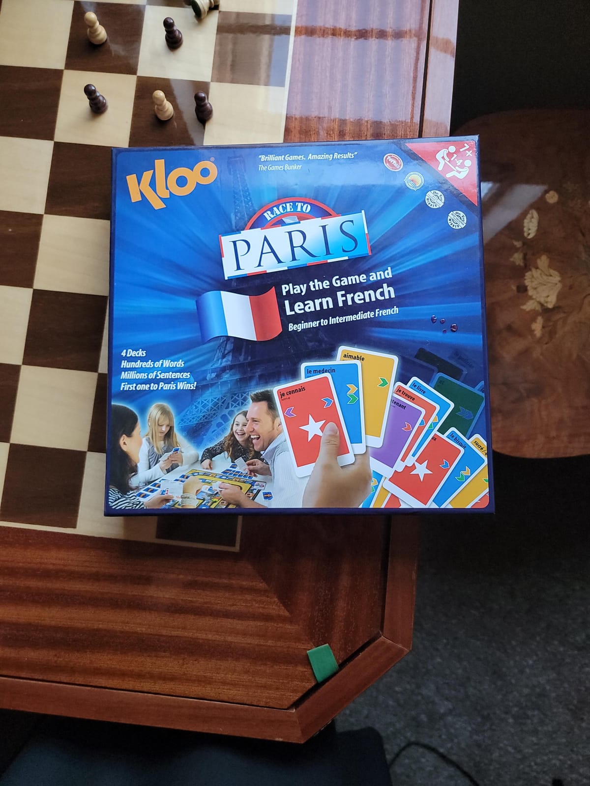KLOO Race to Paris | Learn French Board Game | 4 Decks | 1–4 Players | Race Through France in a Fun Family Game | Build Sentences, Speak Aloud & Learn as You Play | Kids, Adults & Schools customer photo 2
