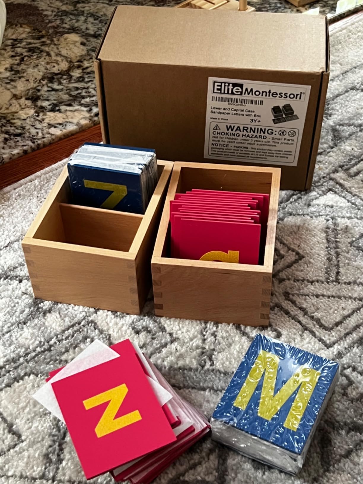 Elite Montessori Lower and Capital Case Sandpaper Letters with Boxes customer photo 2