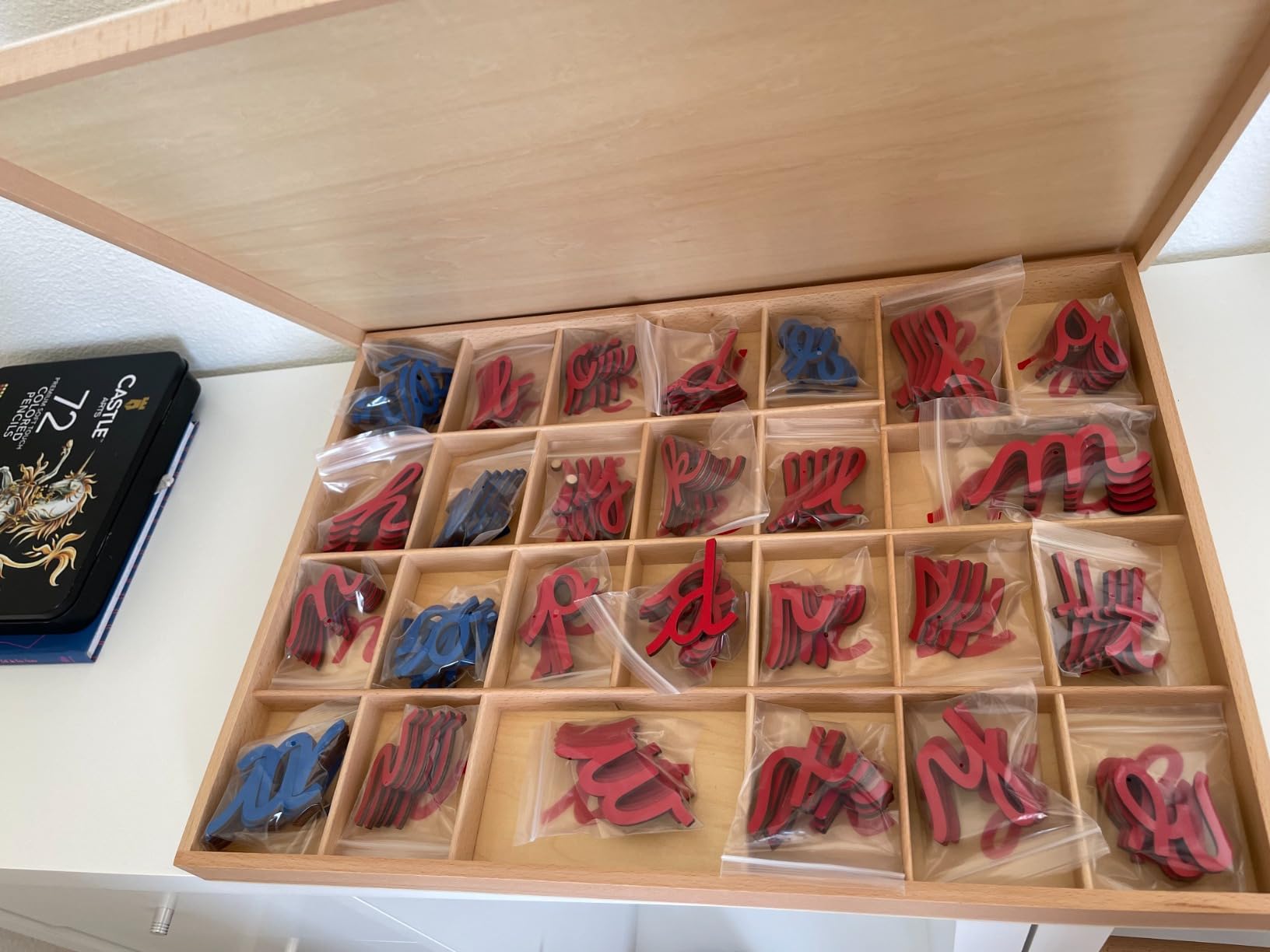 Montessori Cursive Moveable Alphabets with Box customer photo 1