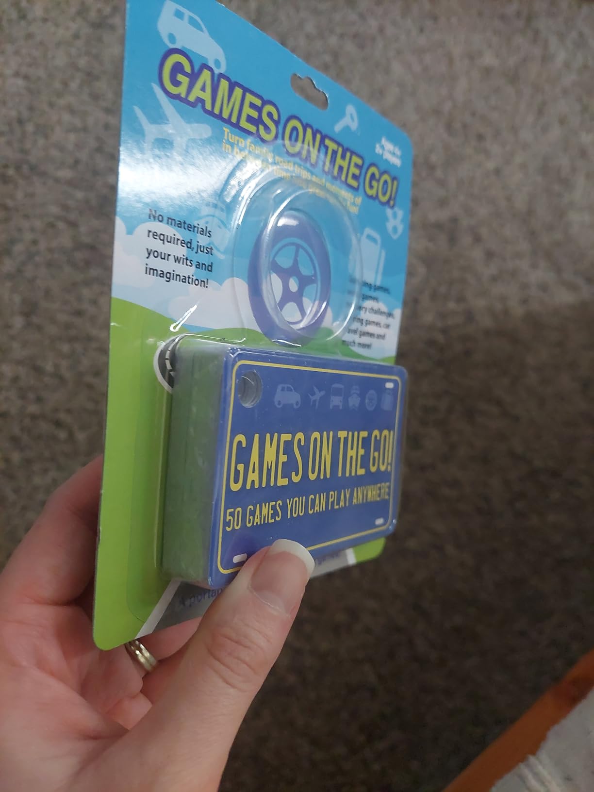 Games on the Go by Continuum Games - Portable Roadtrip Family Games to Challenge and Entertain for 2+ players , Blue customer photo 1