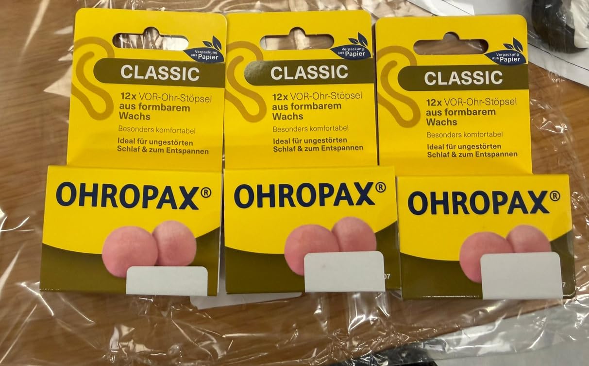 Ohropax Reusable Cotton/Wax Ear Plugs - Ear Plug for Noise Reduction, Studying, & Snoring, Hearing Protection, For Sensitive Ears, Personalized Fit w/ Convenient Yellow Pocket Sized Case, 36 Plugs customer photo 1