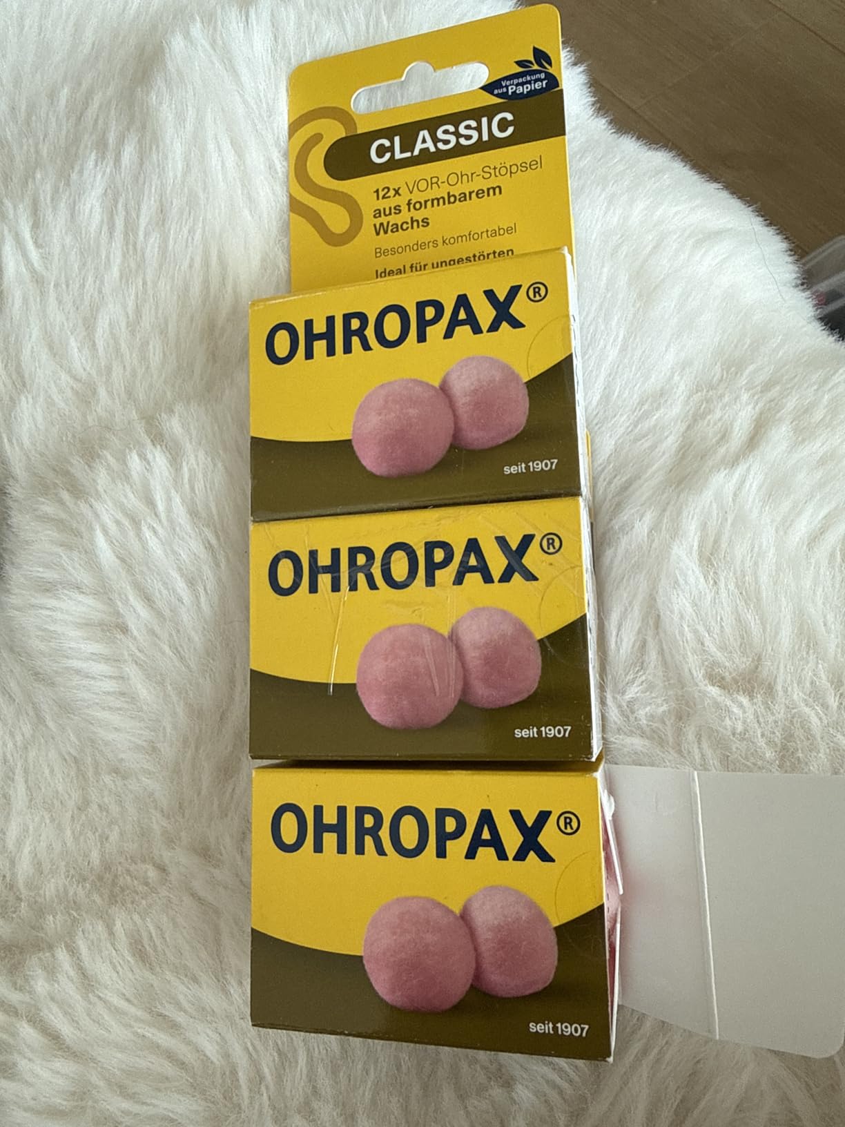 Ohropax Reusable Cotton/Wax Ear Plugs - Ear Plug for Noise Reduction, Studying, & Snoring, Hearing Protection, For Sensitive Ears, Personalized Fit w/ Convenient Yellow Pocket Sized Case, 36 Plugs customer photo 2