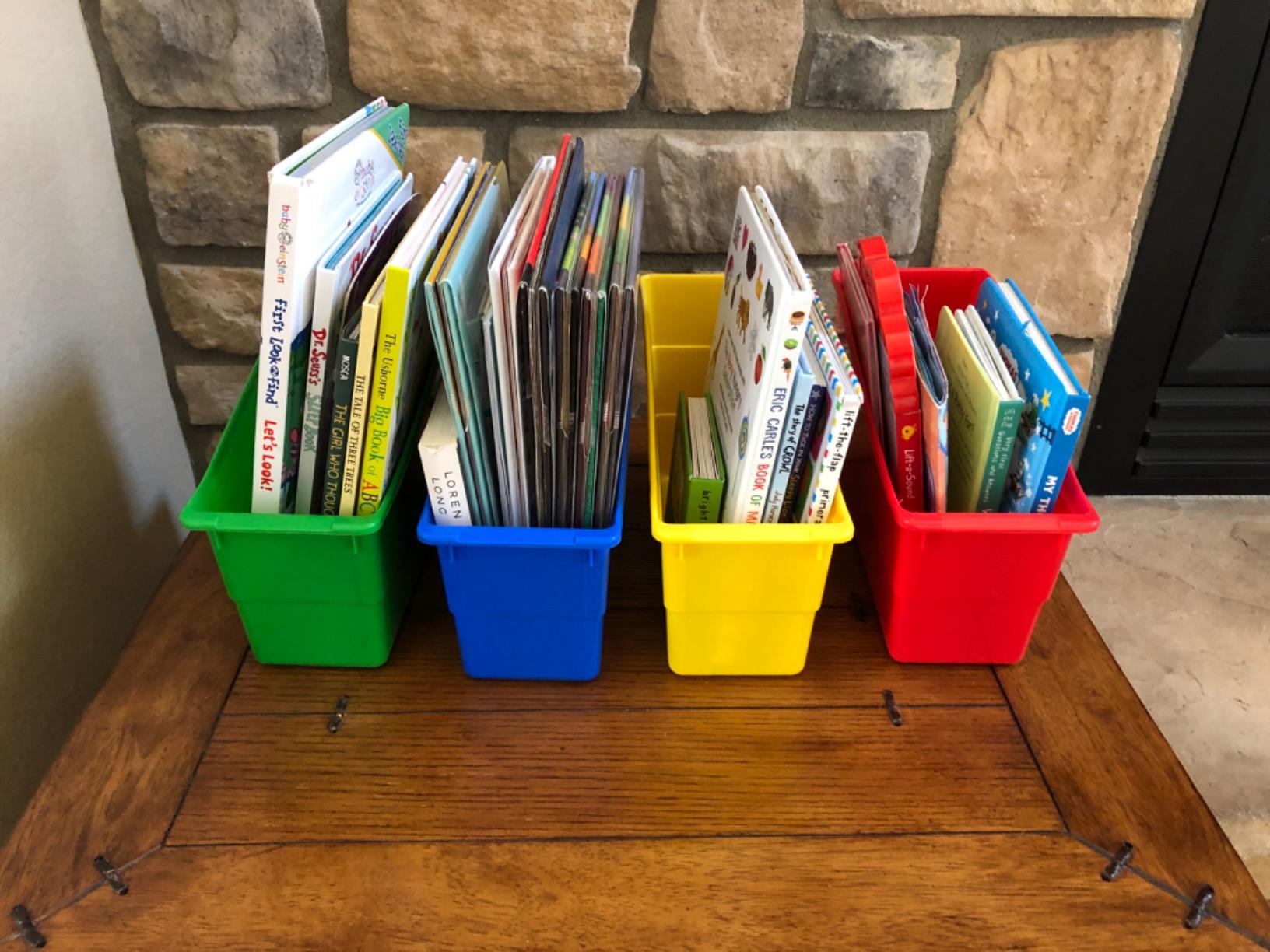 Fun Express Magazine Holder Book Bins, Multi-Color, 6 Pack customer photo 1