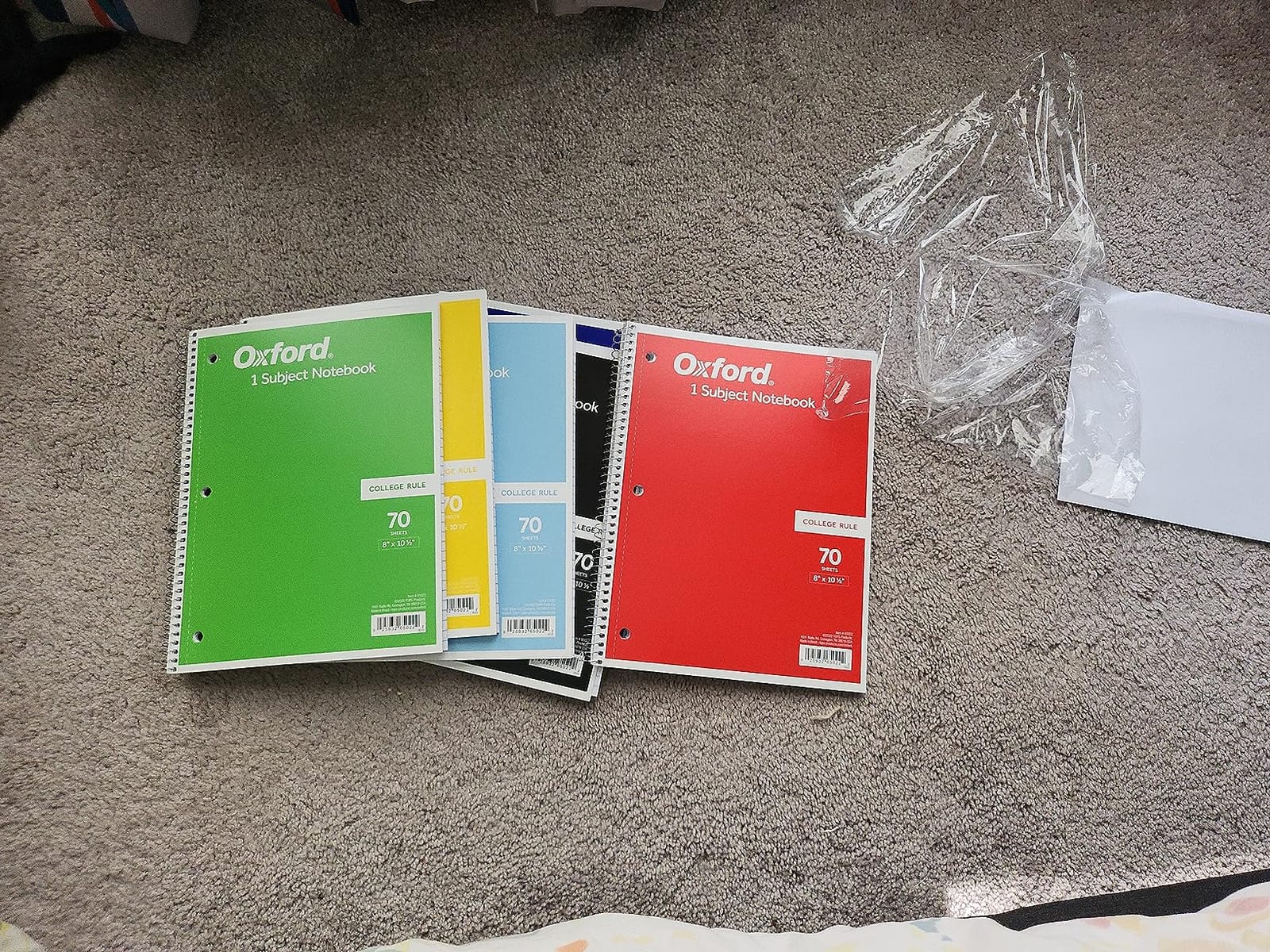Oxford Spiral Notebook 6 Pack, 1 Subject, College Ruled Paper, 8 x 10-1/2 Inch, Color Assortment Design May Vary (65007) customer photo 1