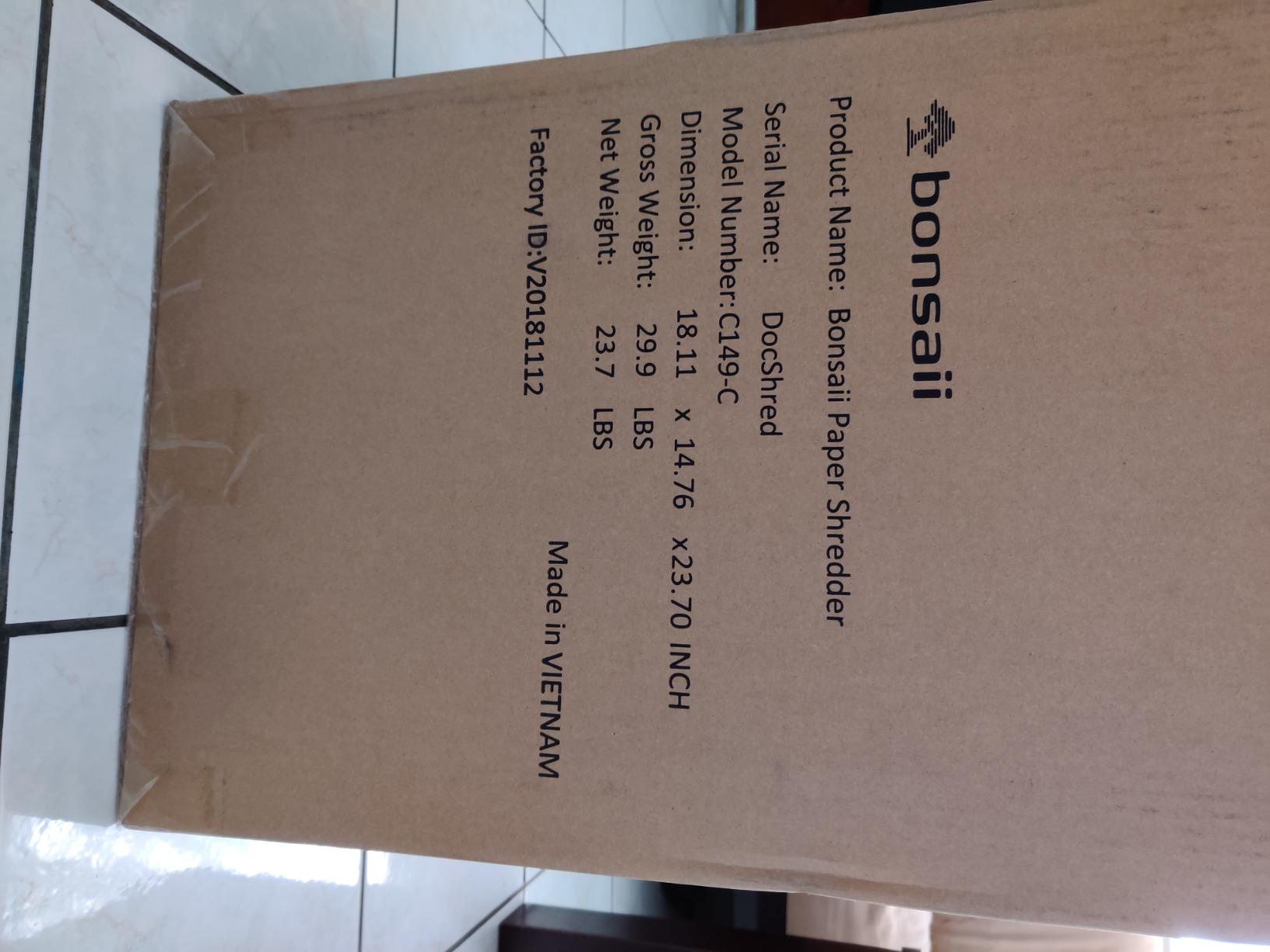 Bonsaii 18-Sheet Cross-Cut 60-Min Run Heavy Duty Paper Shredder customer photo 2