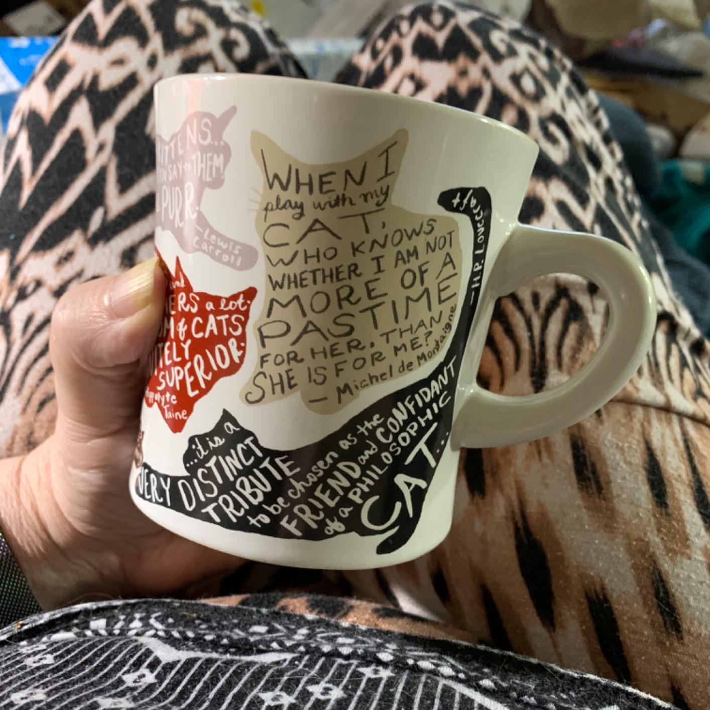 Literary Cat Mug - Kitten Quotes From Famous Writers Authors and Other Feline Lovers - Comes in a Fun Gift Box customer photo 2
