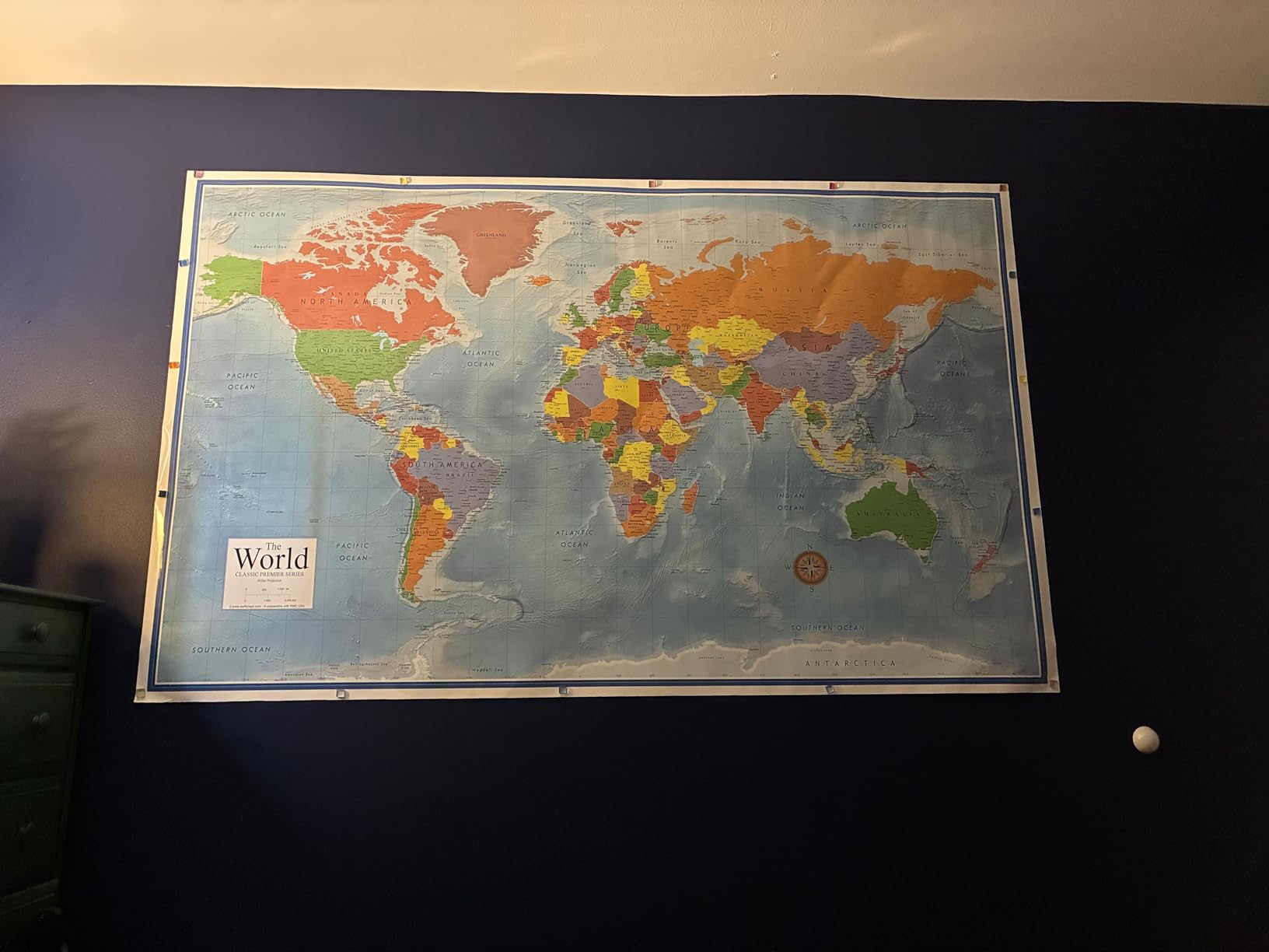 47x77 World Classic Premier Wall Map Mega Poster Laminated customer photo 2