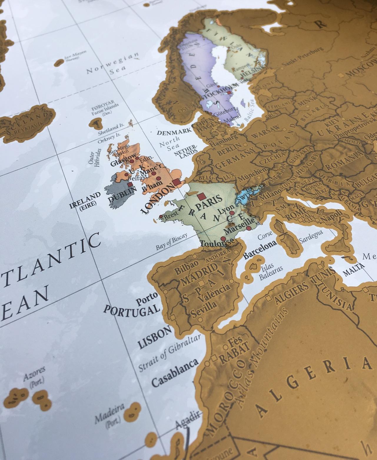 Scratch The World ® Travel Map - Scratch Off World Map Poster - 23 x 33 in customer photo 1