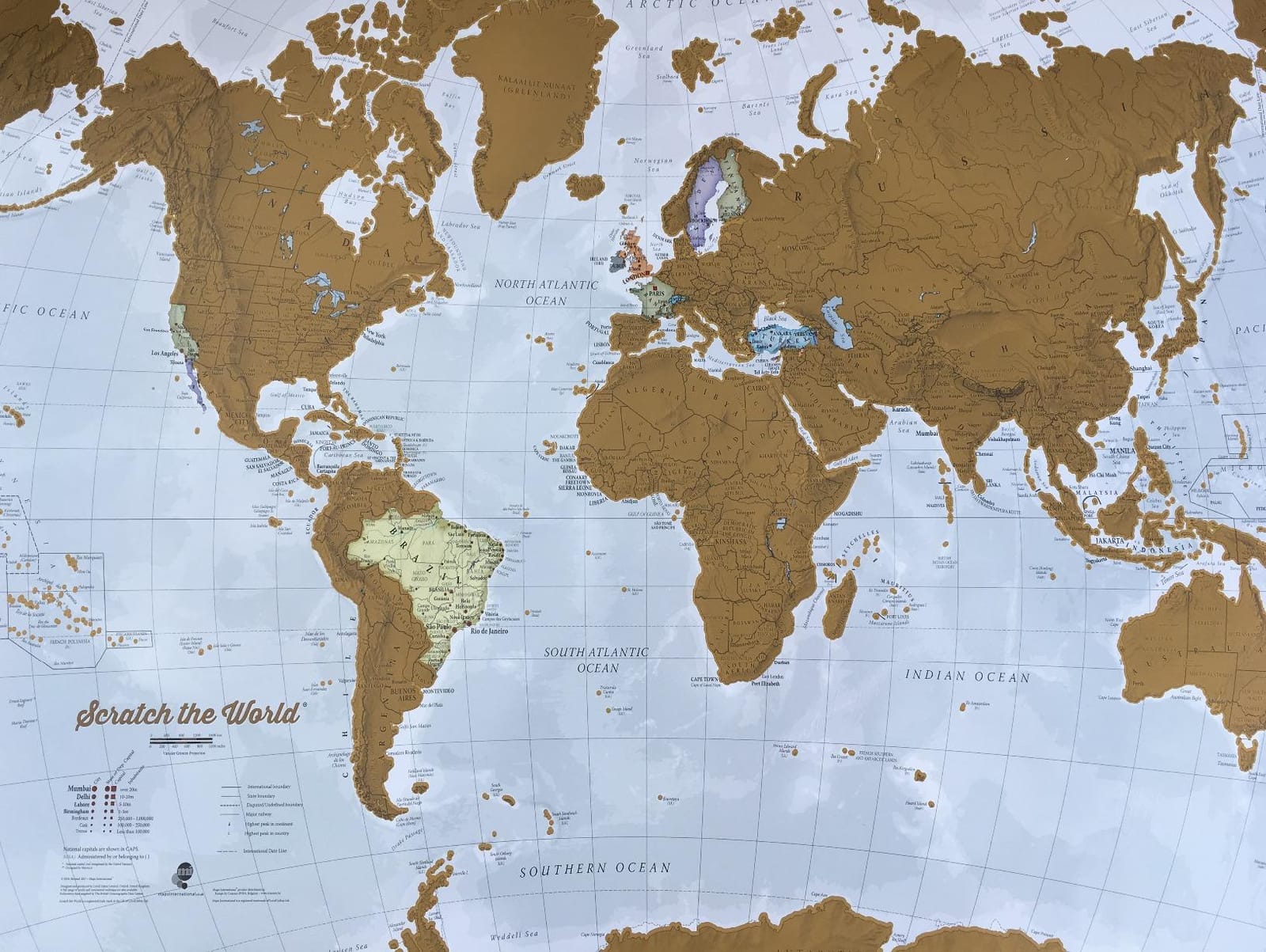 Scratch The World ® Travel Map - Scratch Off World Map Poster - 23 x 33 in customer photo 2