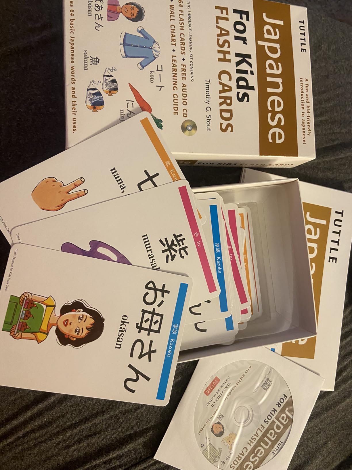 Tuttle Japanese for Kids Flash Cards Ebook: [Includes 64 Flash Cards, Online Audio, Wall Chart & Learning Guide] (Tuttle Flash Cards) customer photo 1