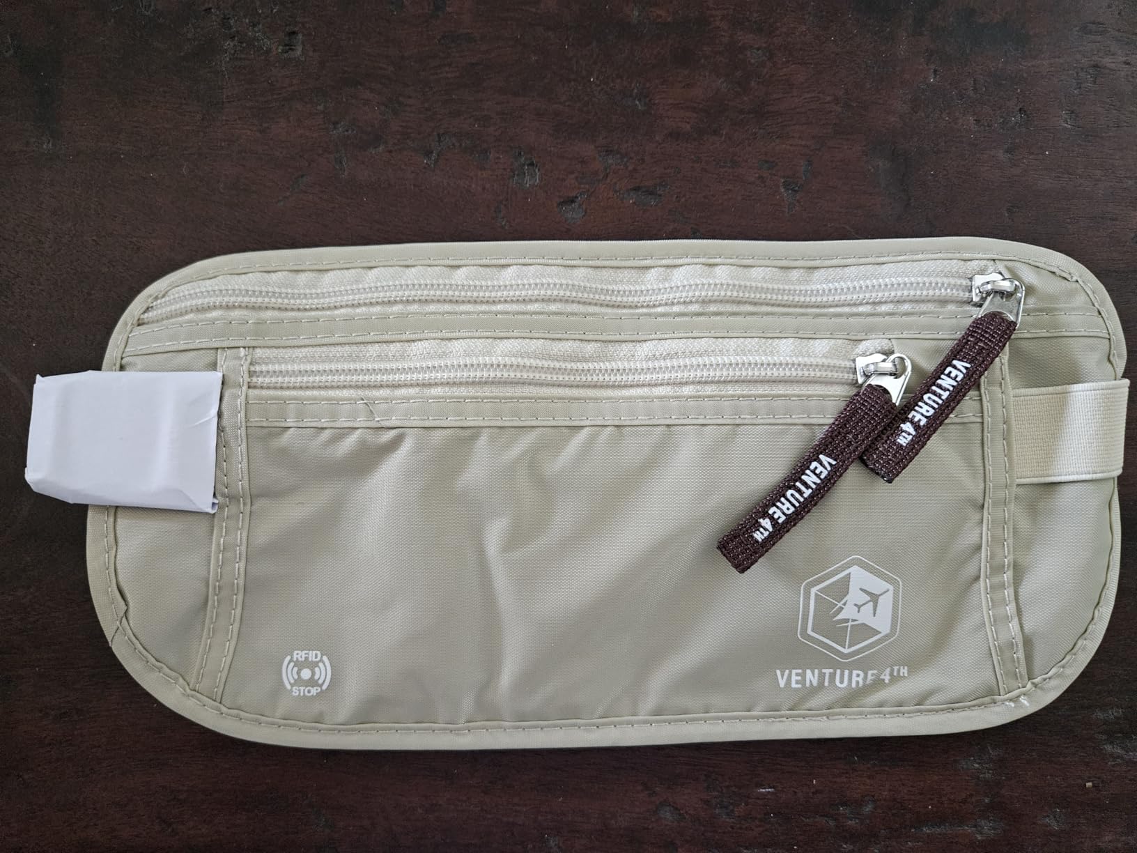 VENTURE 4TH Travel Money Belt, RFID Blocking Passport Holder - Black customer photo 2