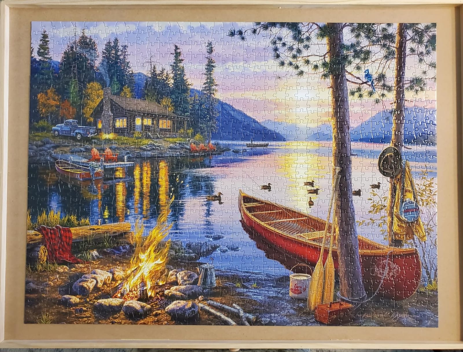 Buffalo Games Darrell Bush Canoe Lake Jigsaw Puzzle, 1000 Piece, for Adults customer photo 2