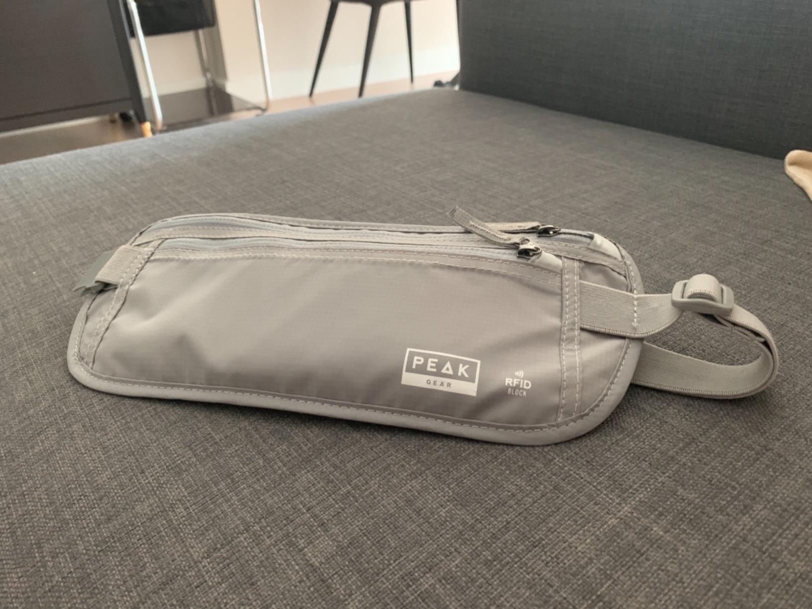 Peak Gear Travel Money Belt. Premium Quality Travel Wallet with RFID Blocking Fabric to Protect Credit Cards, Passports and Documents. Exclusive Theft Protection and 2 Recovery Tags | Beige customer photo 1