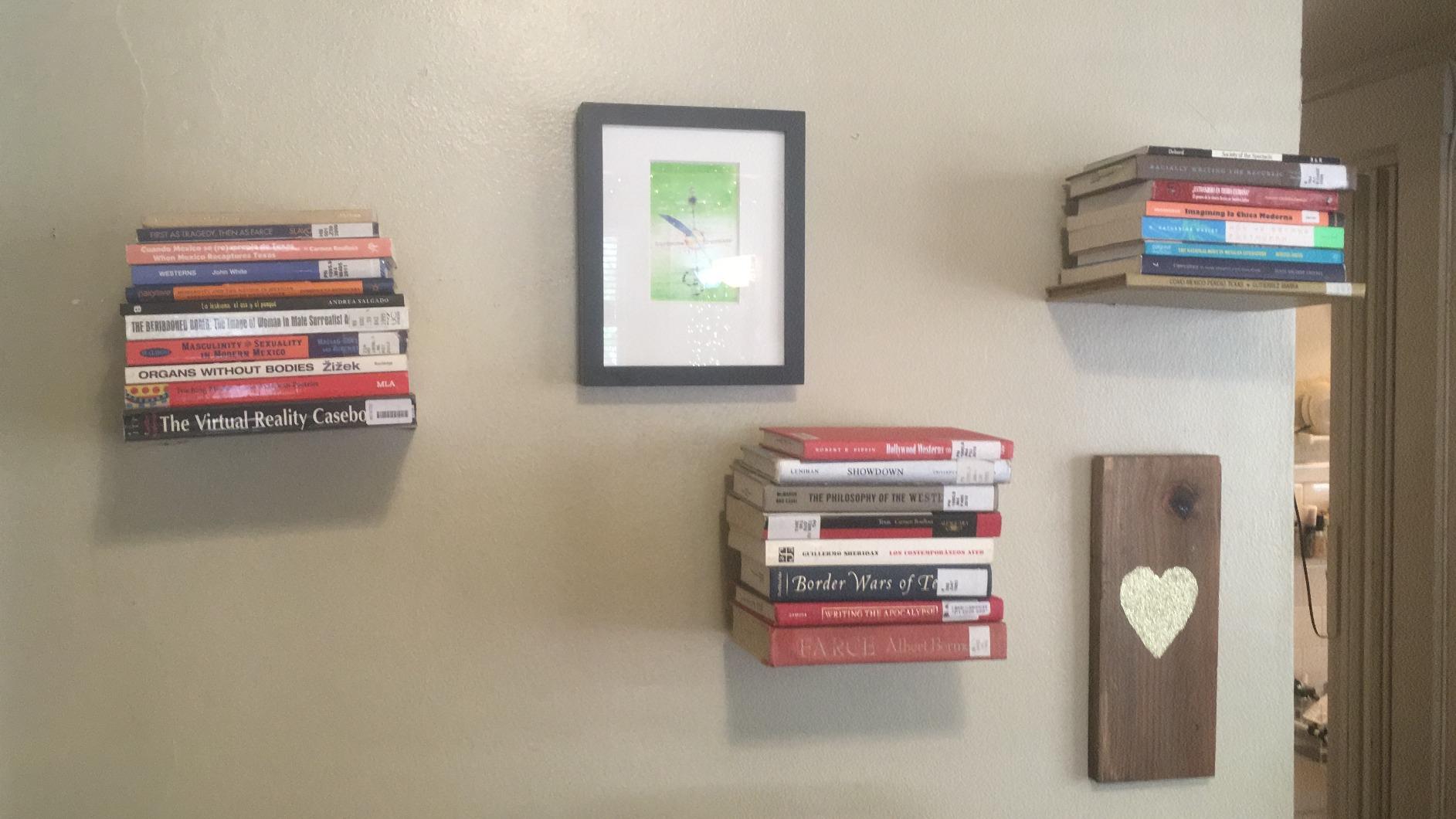 Umbra Conceal Floating Bookshelf, Metal Wall Shelf, Set of 3, Small, Silver customer photo 2