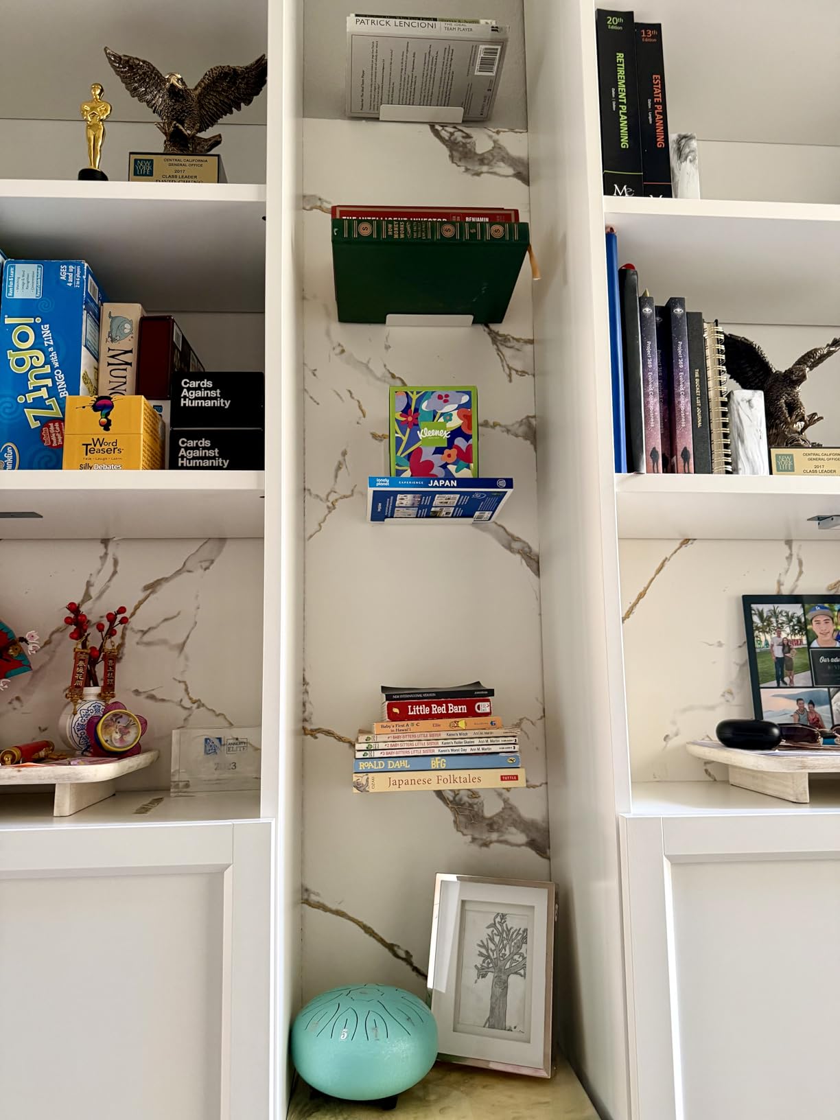 STORAGE MANIAC Invisible Floating Bookshelves Wall Mounted White customer photo 1
