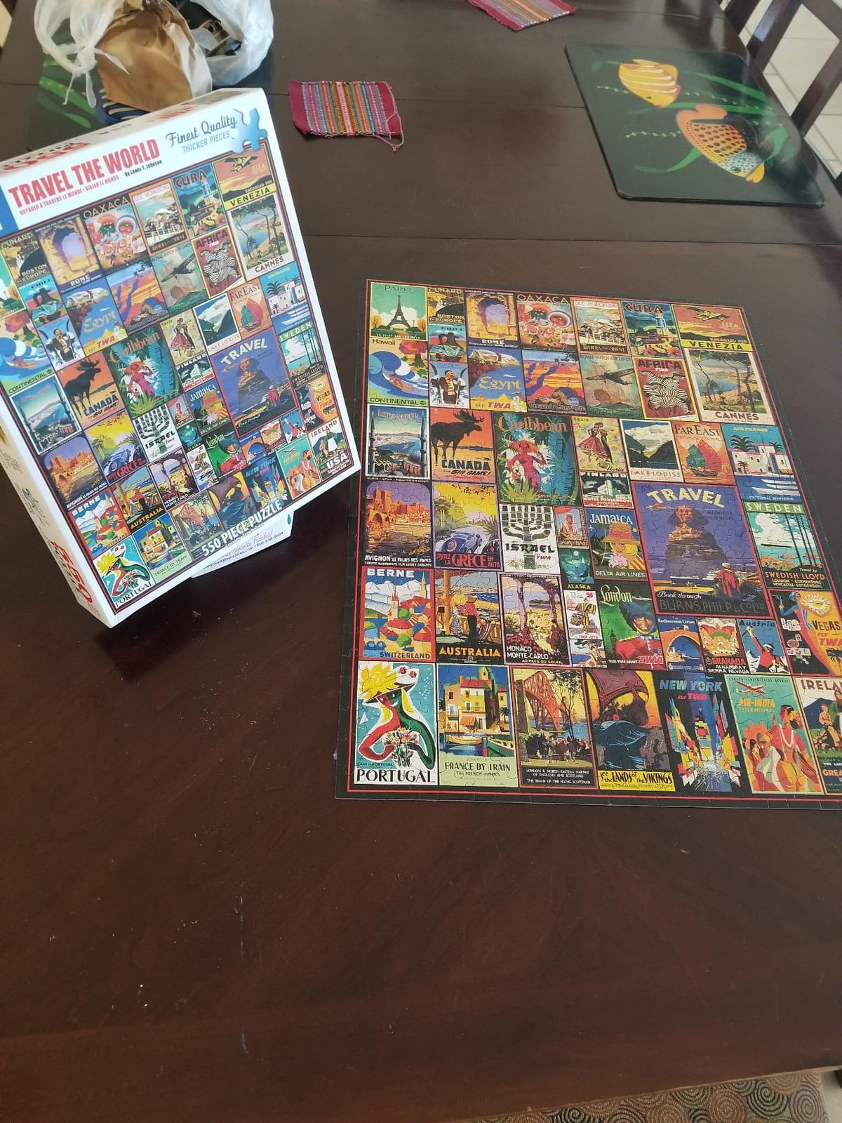 White Mountain Puzzles Travel The World - 500 Piece Jigsaw Puzzle customer photo 2