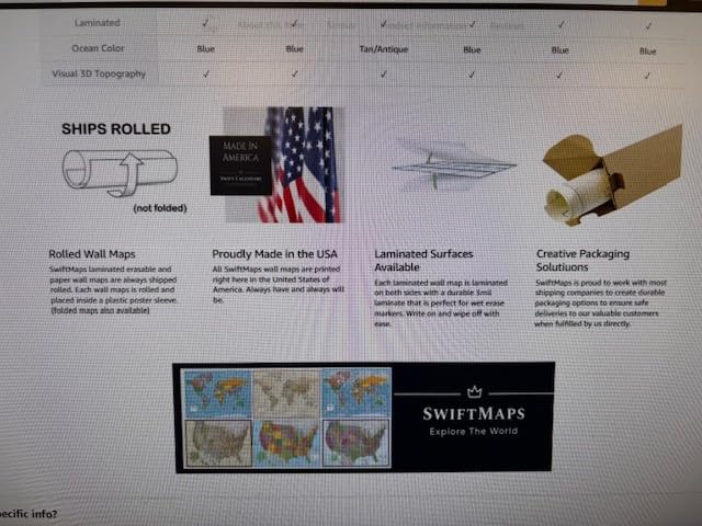 Swiftmaps World Premier Wall Map Poster Mural 24h x 36w Paper Folded customer photo 1