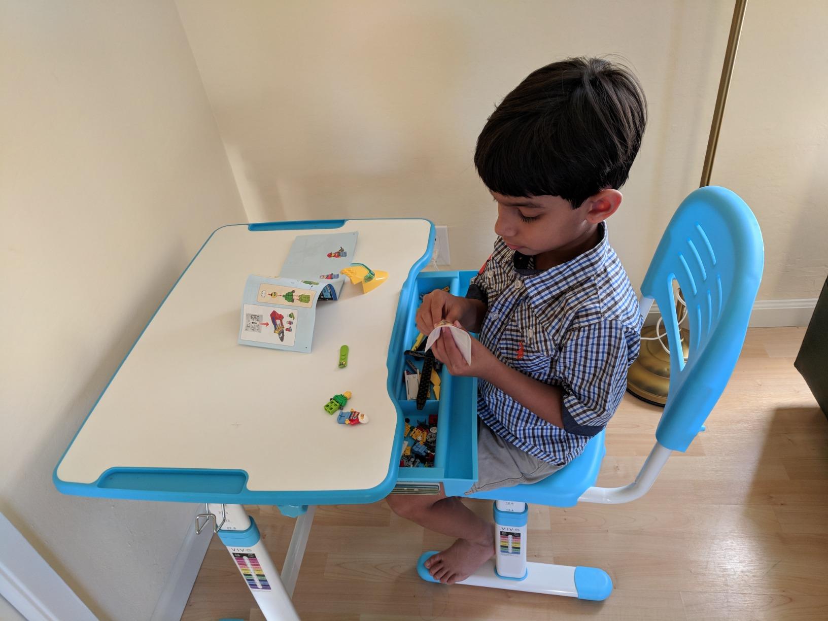 VIVO Pink Children's Desk and Chair Set, DESK-V201P customer photo 2