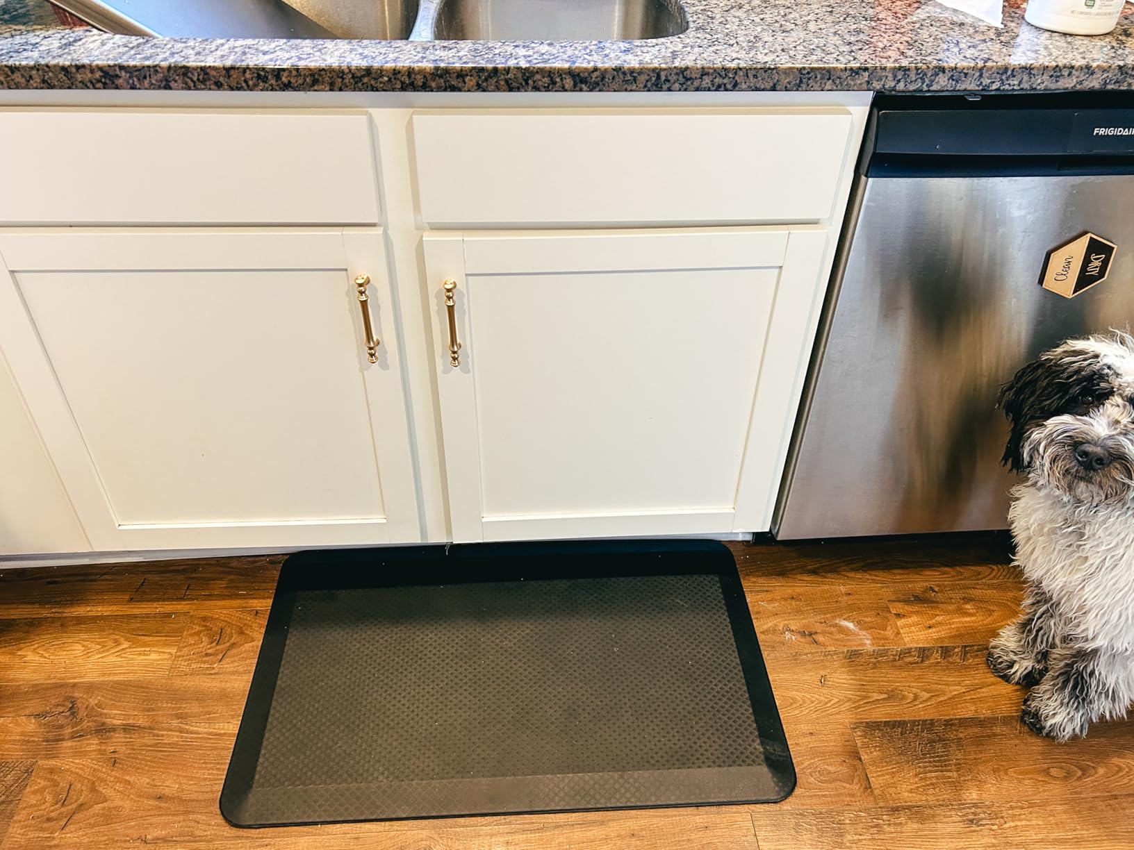 KANGAROO Cushioned Anti Fatigue Kitchen Mats for Floor, 20x39 Black customer photo 1