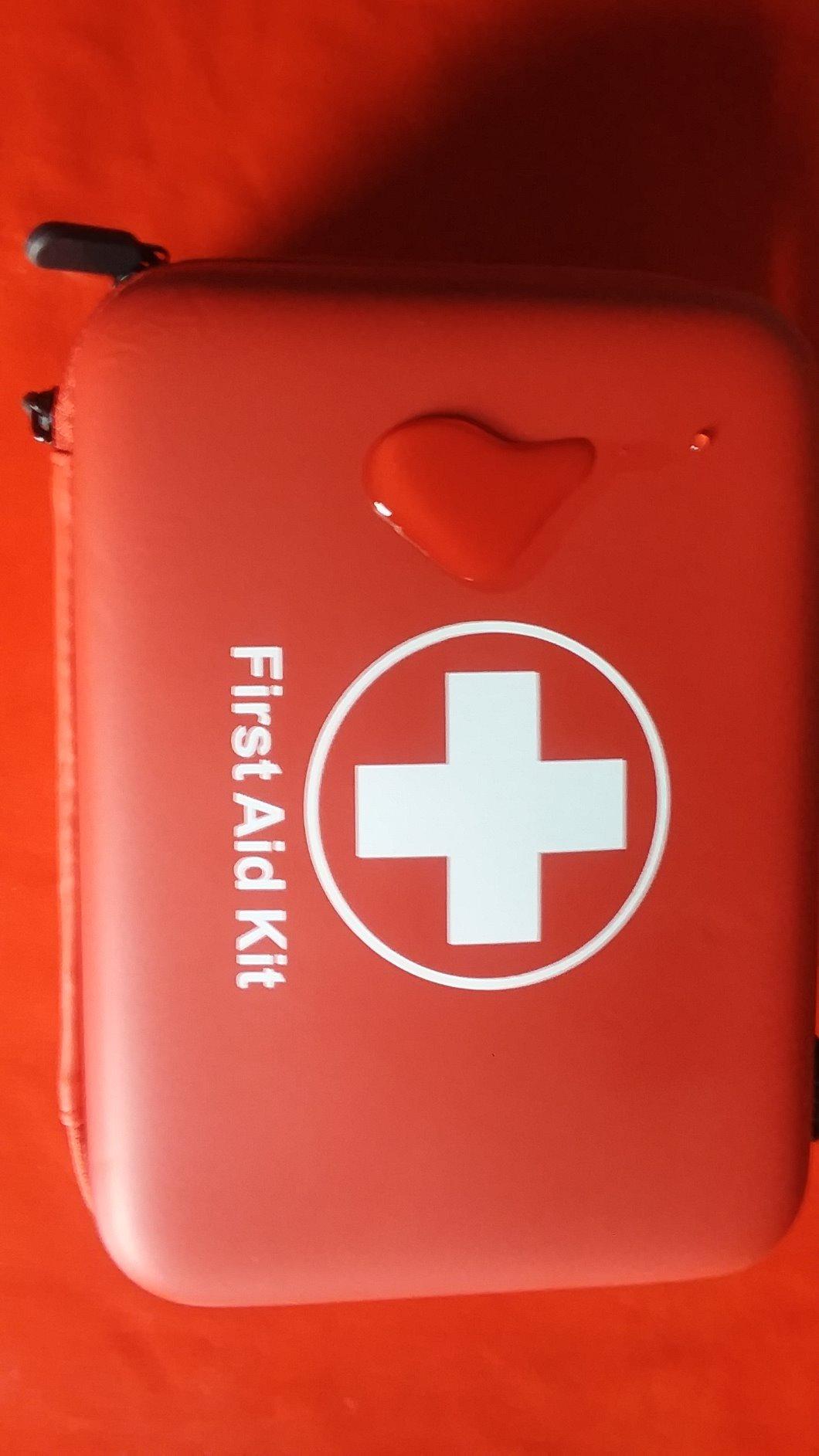 Compact First Aid Kit (228pcs) Designed for Family Emergency Care. Waterproof EVA Case and Bag is Ideal for The Car, Home, Boat, School, Camping, Hiking, Office, Sports. Protect Your Loved Ones. Red customer photo 2