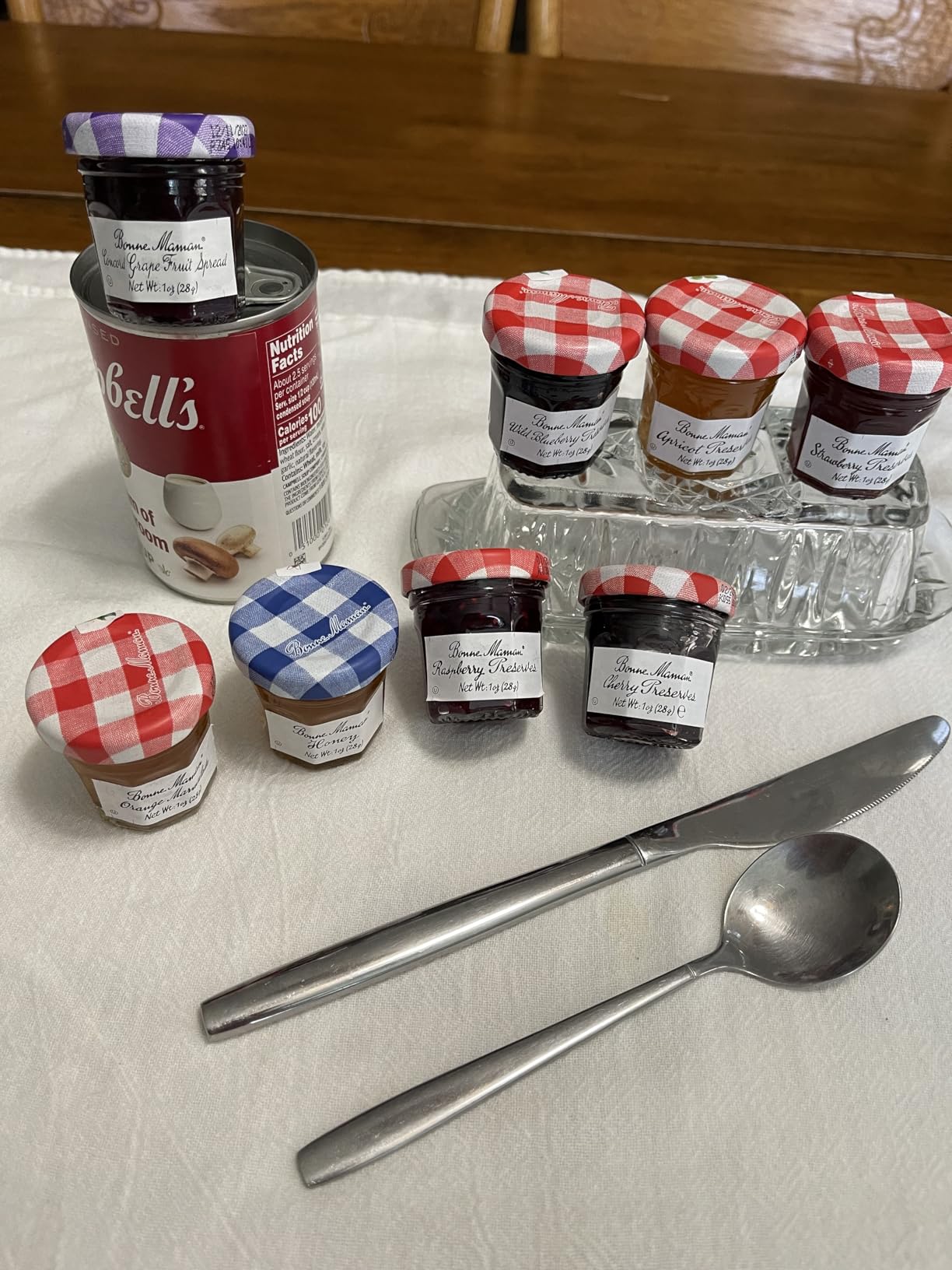 Bonne Maman Assorted Preserves - Strawberry, Apricot, Raspberry, Orange, Cherry, Honey, Grape, Blueberry - 8 jars x 1 oz customer photo 1