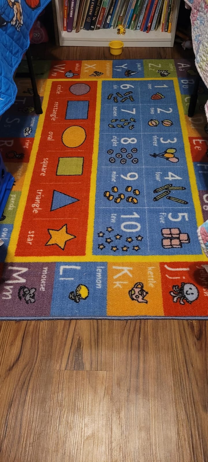 KC Cubs: Educational Rug: ABC Alphabet, Numbers & Shapes - 8x10' Playmat - Interactive Play, Activity Area Carpet, Bedroom-Classroom, Baby-Toddler-Kid customer photo 1