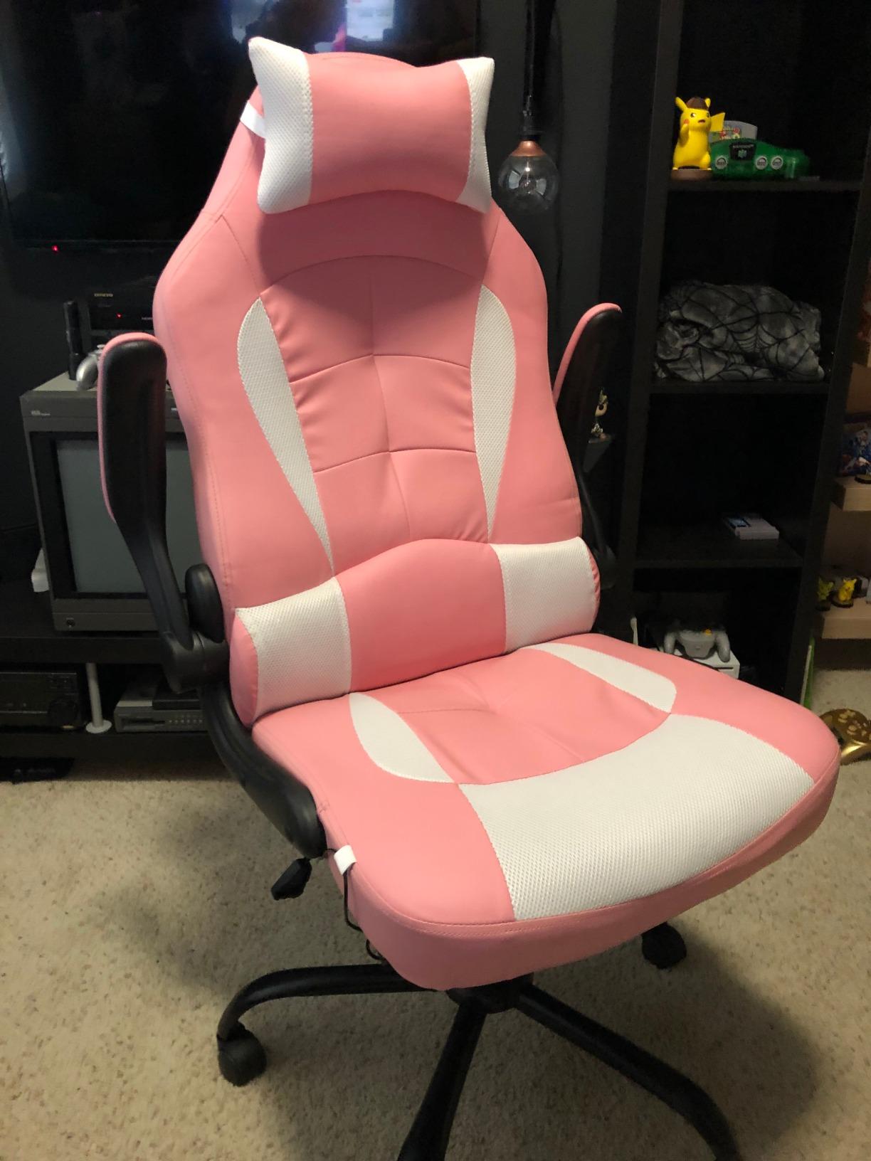 BestOffice Ergonomic Gaming Chair for Adults, Office Desk Chair, White customer photo 2