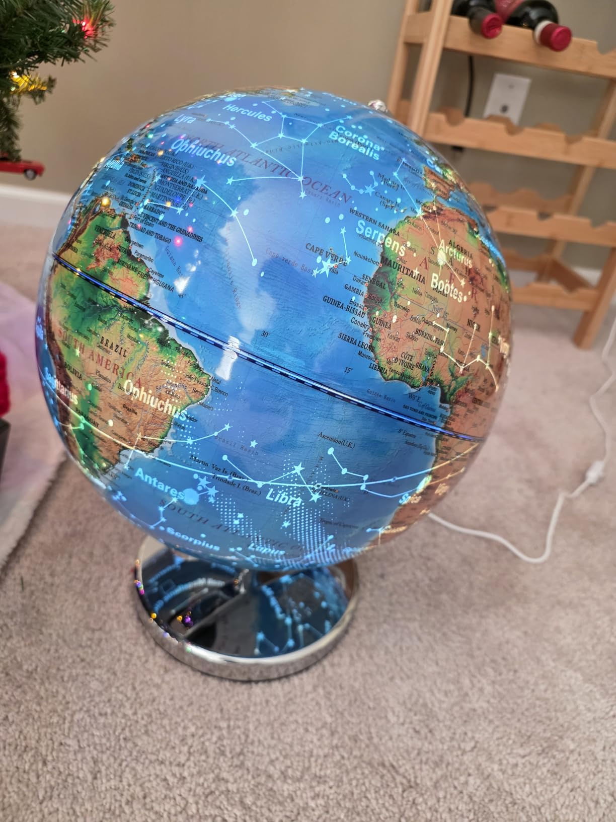 Get Life Basics 13” Illuminated Constellation World Globe for Kids & Adults customer photo 2