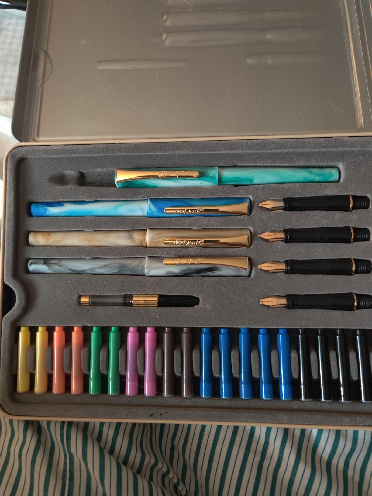 Mont Marte Calligraphy Set, 32 Piece. Includes Calligraphy Pens, Calligraphy Nibs, Ink Cartridges, Introduction Booklet and Exercise Booklet, Packaging May Vary customer photo 2