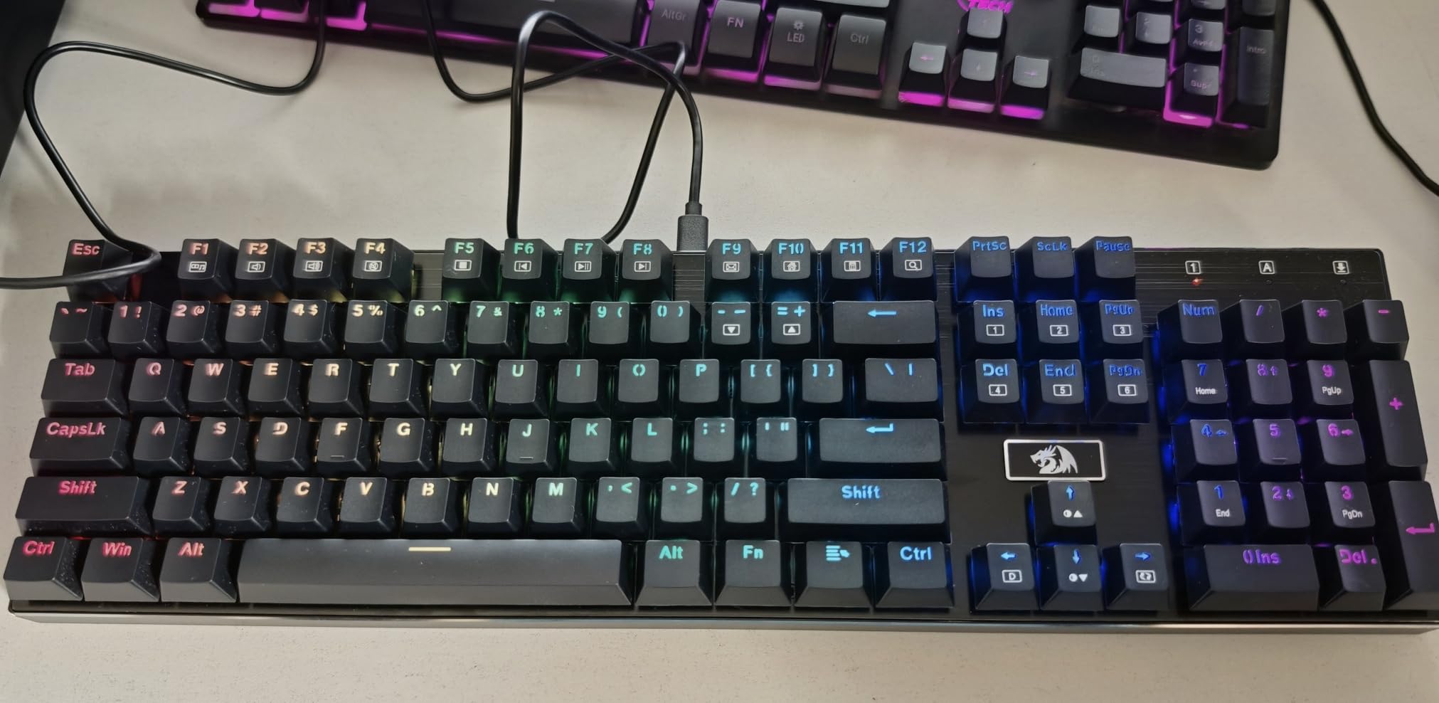 Redragon K556 Wired RGB Mechanical Gaming Keyboard, 104-Key Aluminum Board customer photo 1