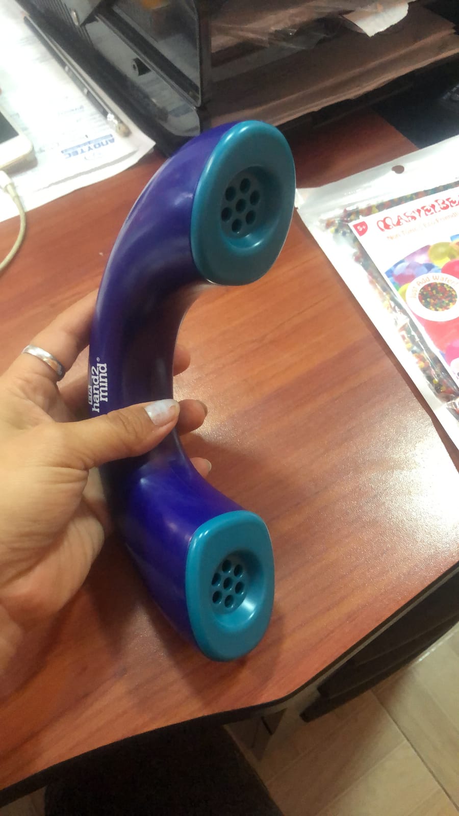 hand2mind Phoneme Phone, Speech Therapy Toys, Autism Learning Materials, Toddler Speech Development Toys, Dyslexia Tools for Kids, Phonemic Awareness, ESL Teaching Materials, Reading Phones customer photo 1